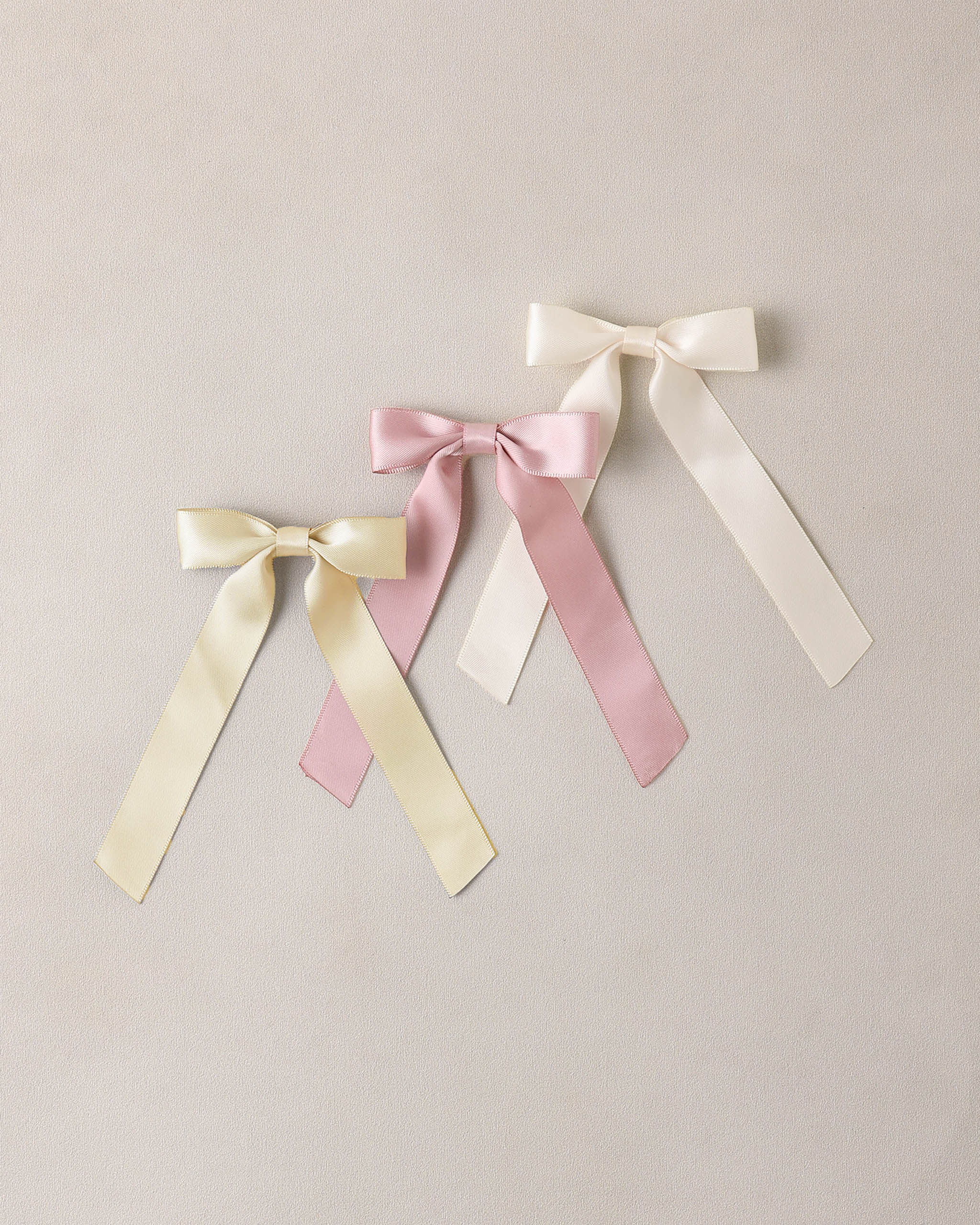 Noralee Satin Ribbon Bows - Lemon, Natural, Lavender