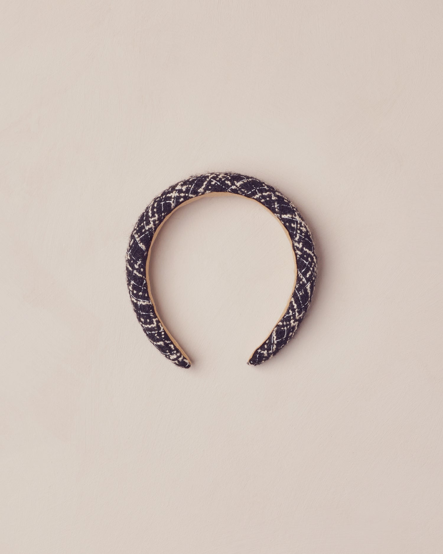 Noralee Padded Headband - Black Tweed