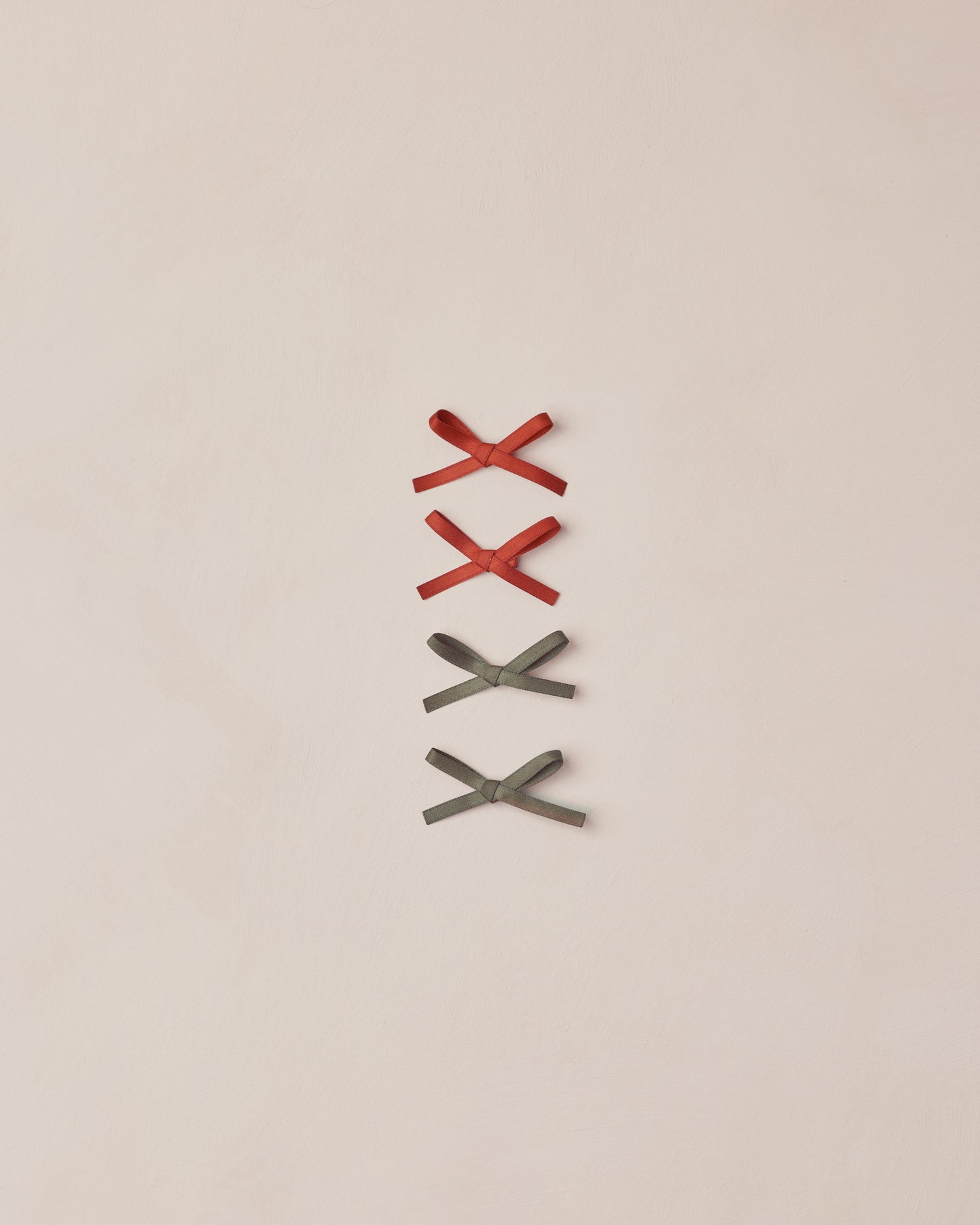 Noralee Mini Velvet Ribbon Bow - Ruby, Pine