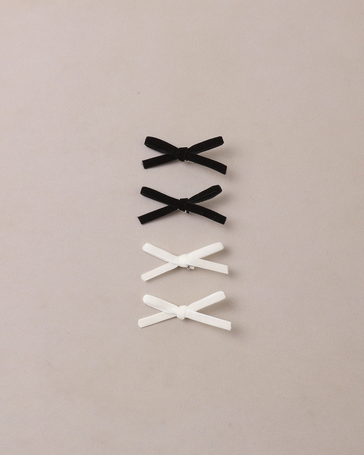 Noralee Mini Ribbon Bows - Black, Ivory