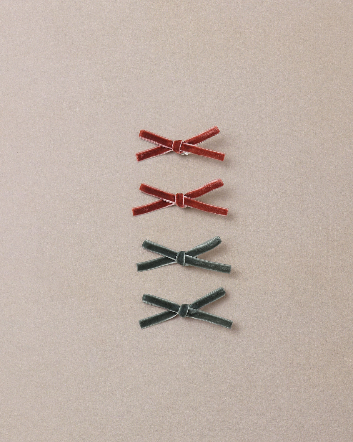 Noralee Mini Ribbon Bows - Green, Ruby