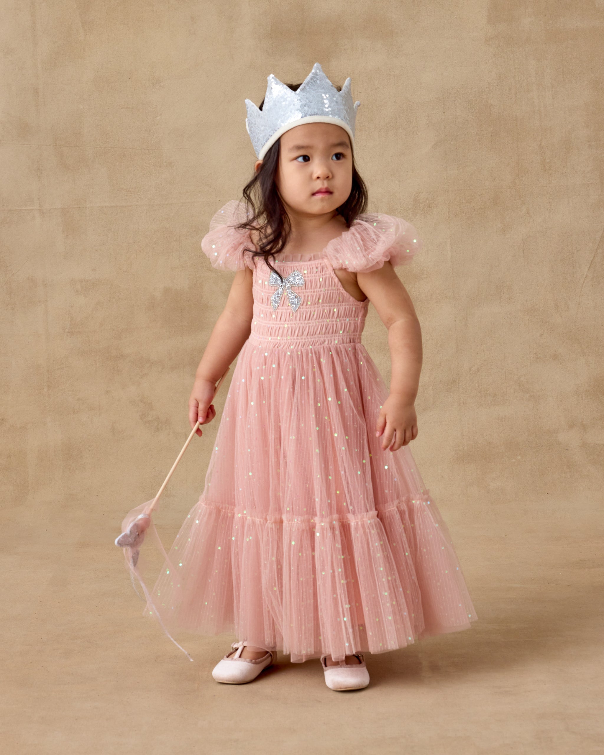 Noralee Crown + Wand - Silver Sequin