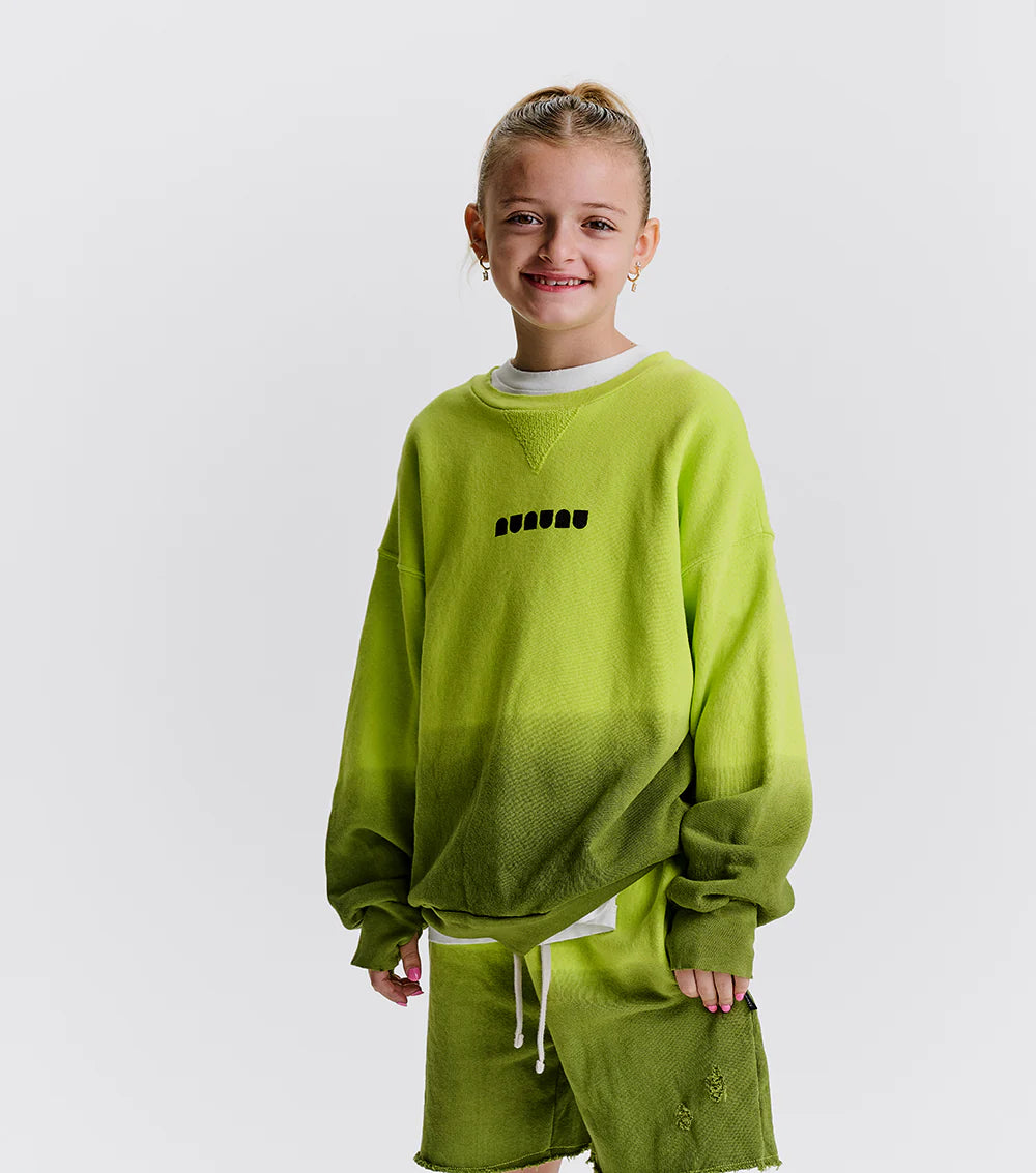 Nununu Ombre Sweatshirt - Hot Lime