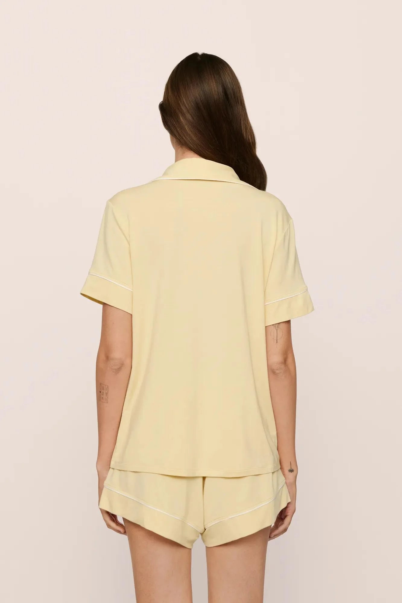Eberjey Gisele Relaxed Short PJ Set - SR/Ivory