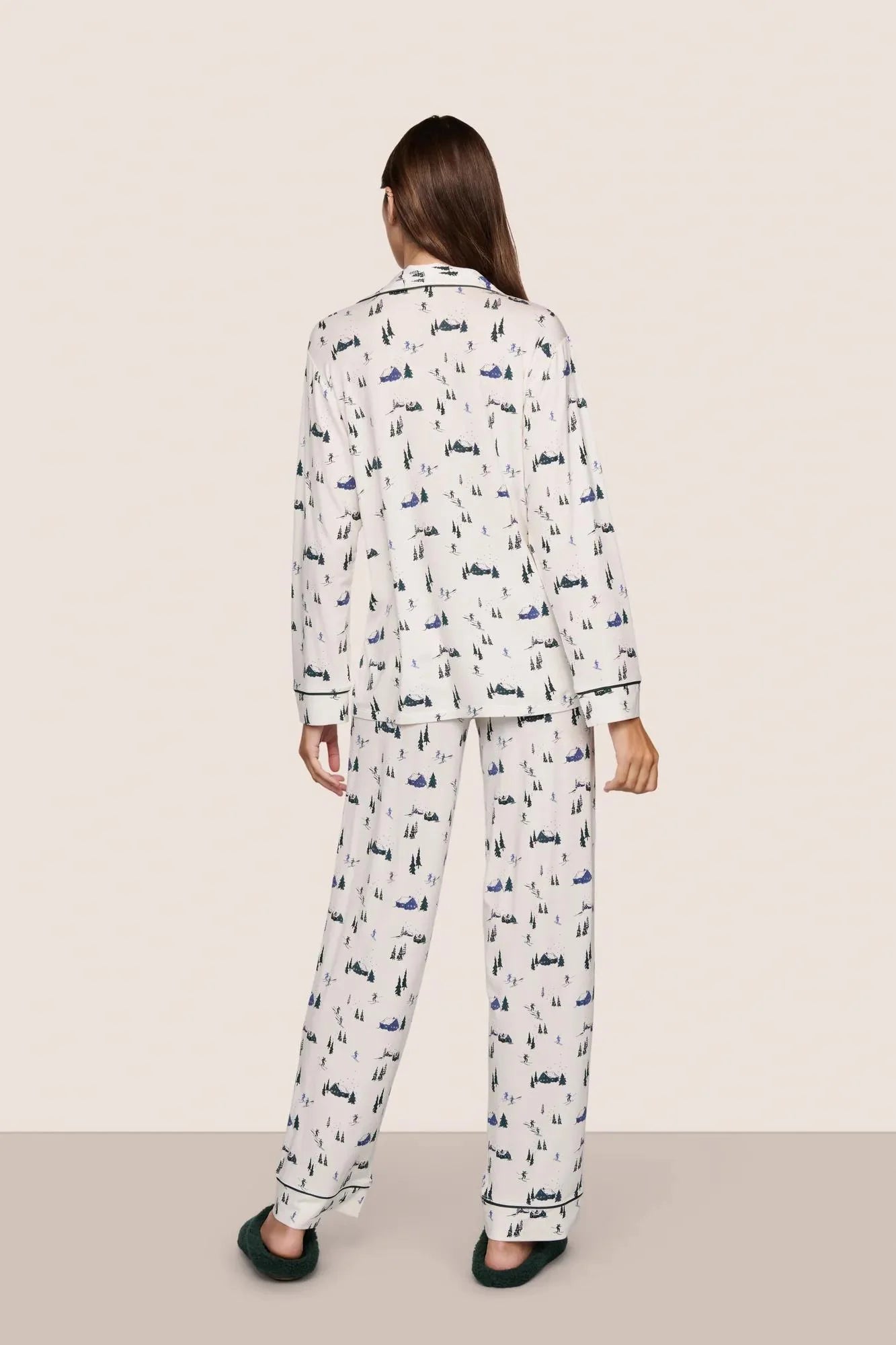 Eberjey Gisele Printed Long PJ Set - SKIVP