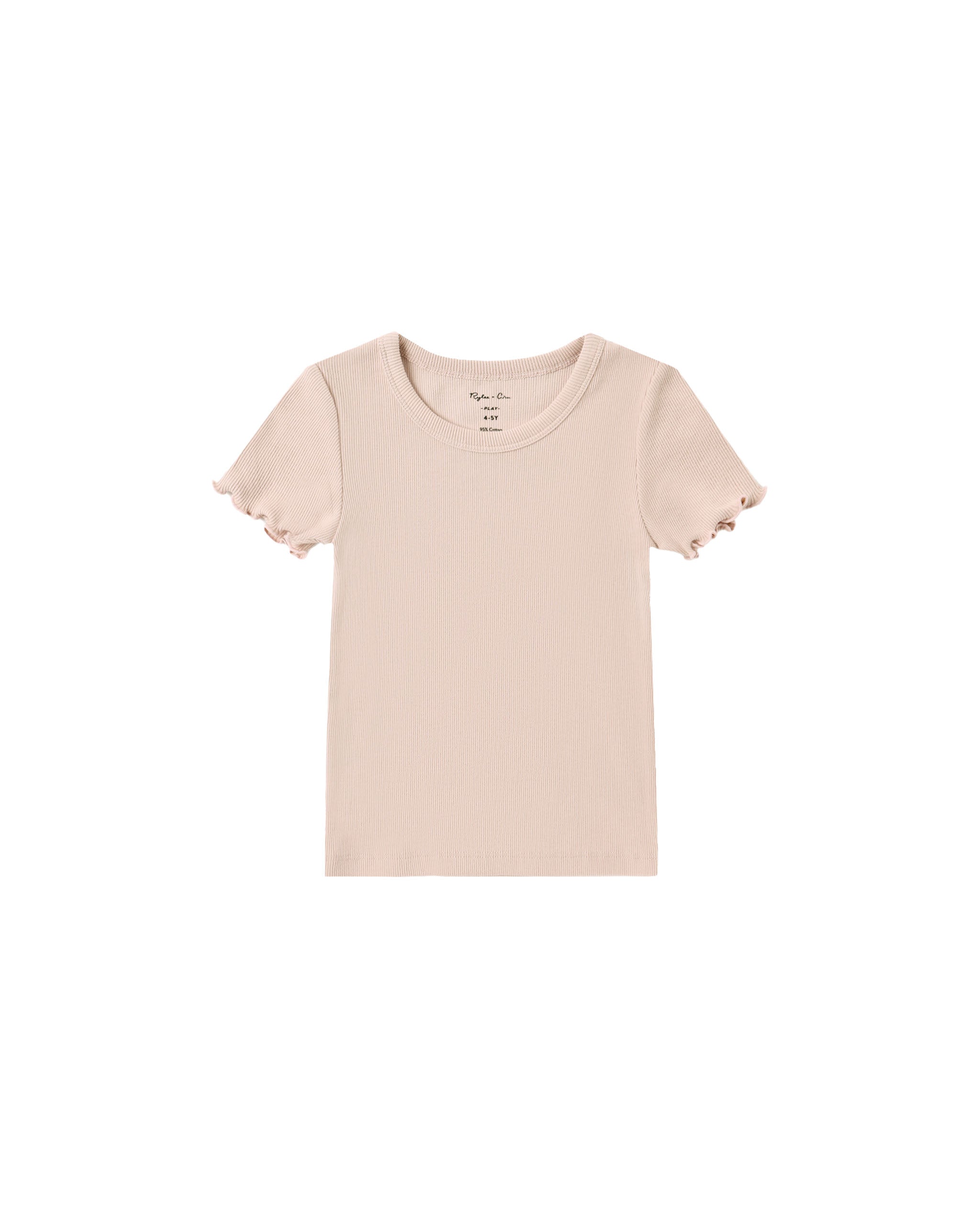 Rylee + Cru Play X Play Ribbed Basic Tee - Blush