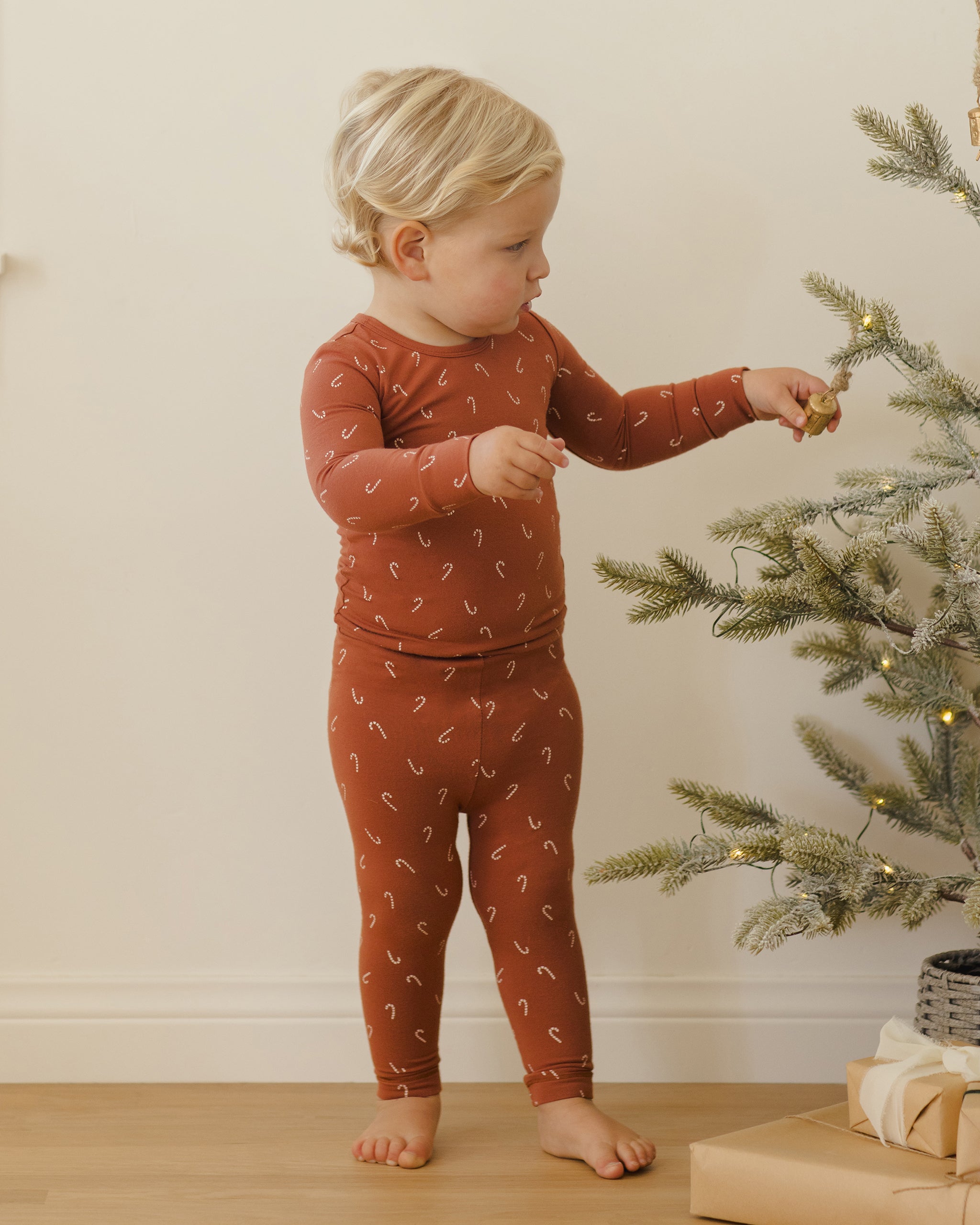 Quincy Mae Bamboo Pajama Set - Candy Canes