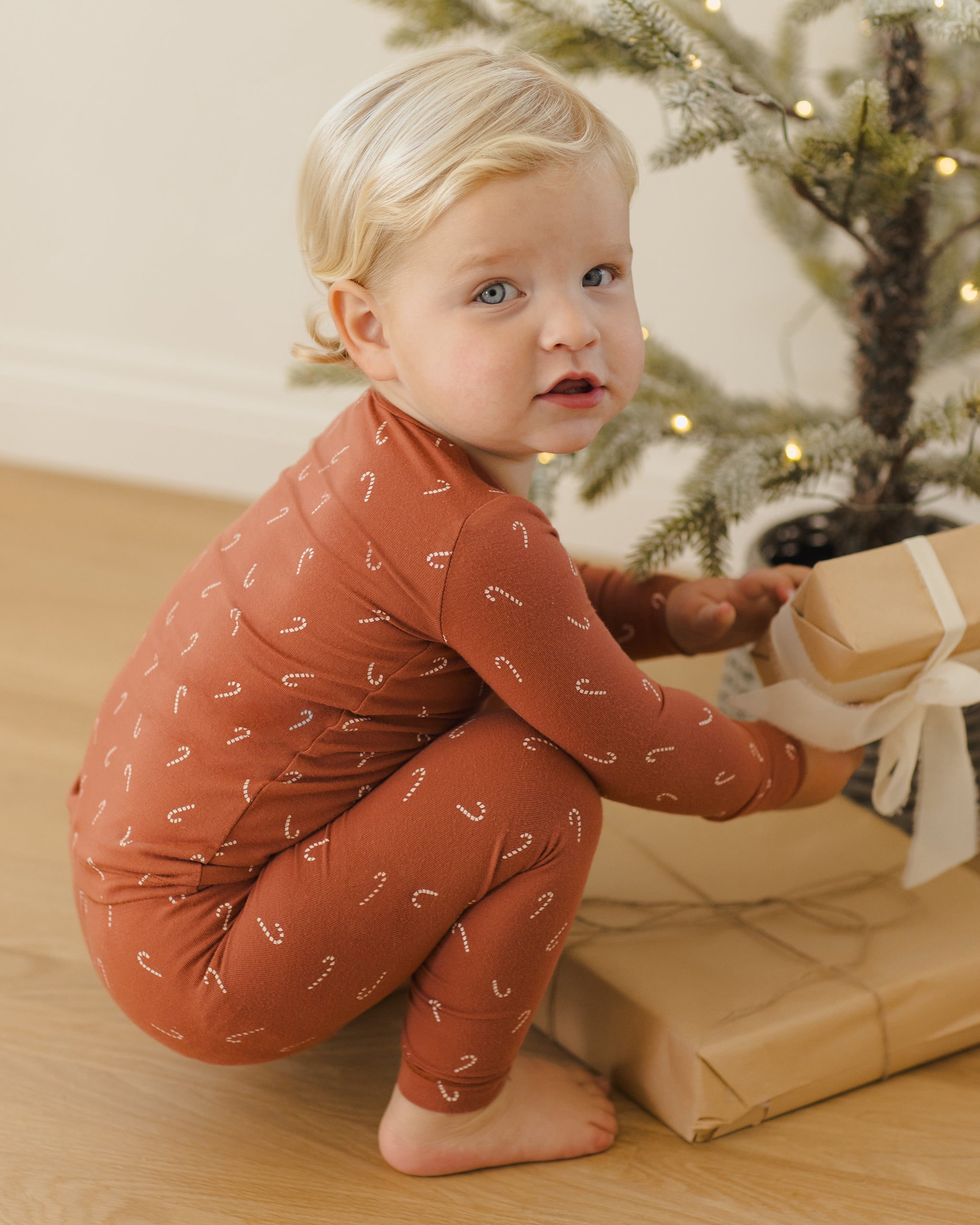 Quincy Mae Bamboo Pajama Set - Candy Canes