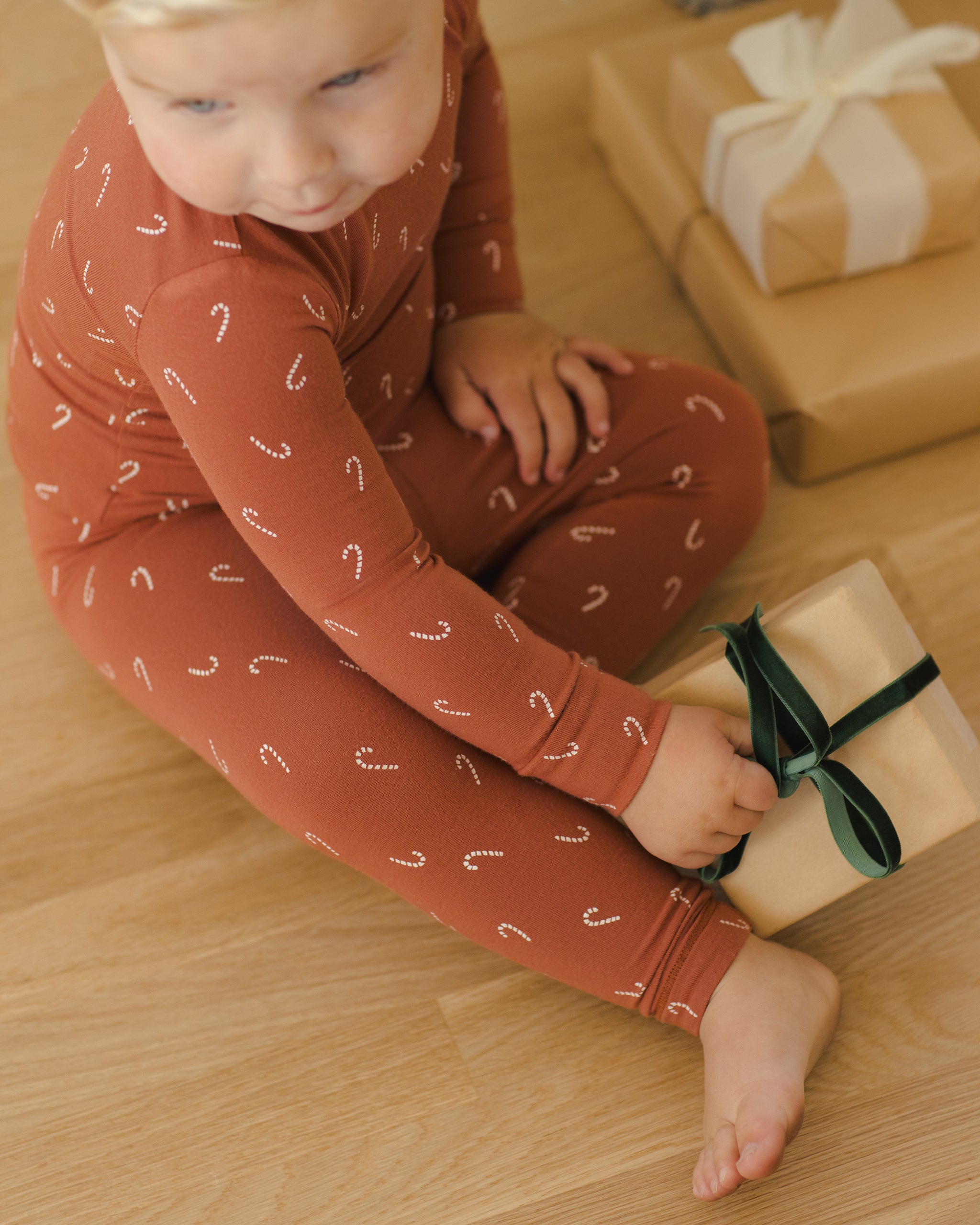 Quincy Mae Bamboo Pajama Set - Candy Canes