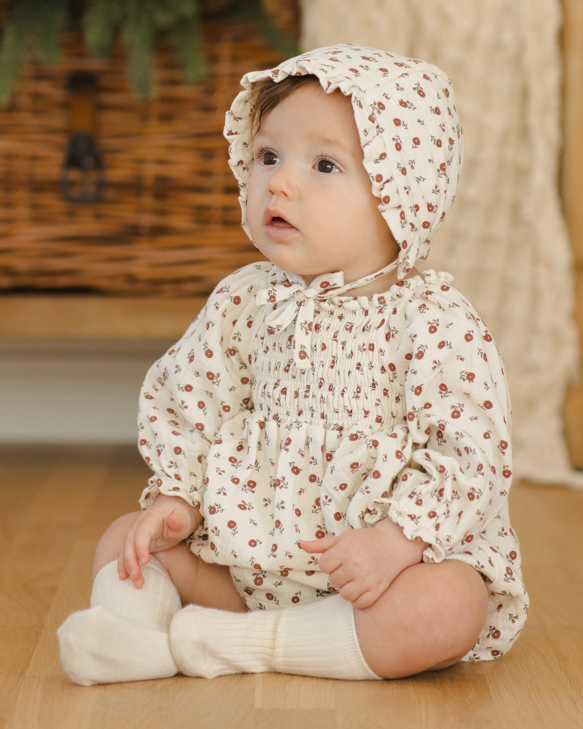 Quincy Mae Eden Romper - Winter Ditsy