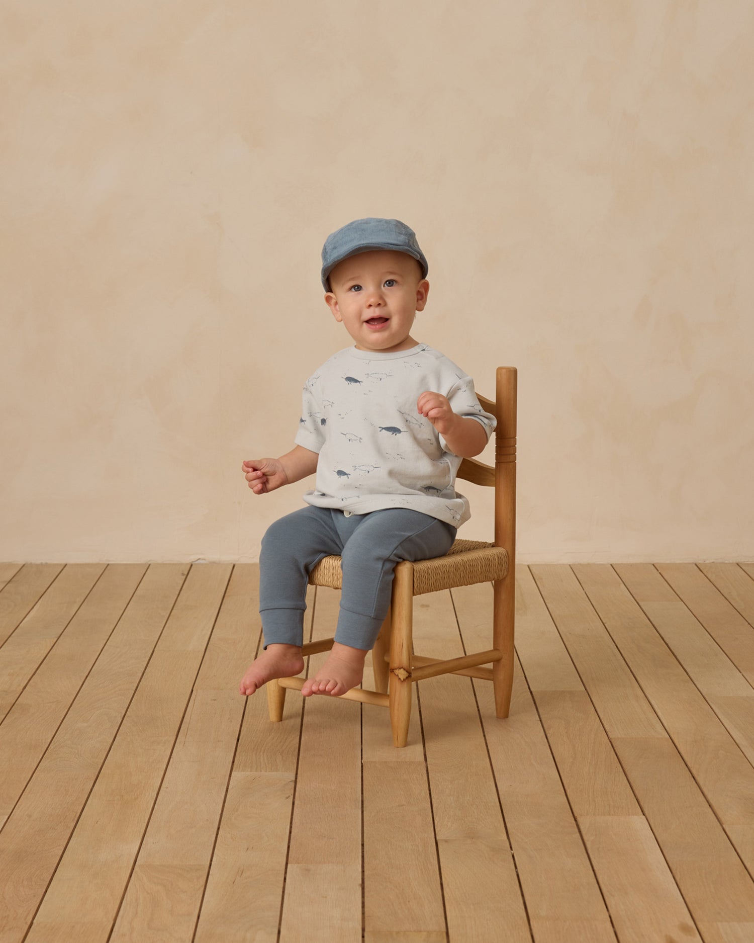 Quincy Mae Drawstring Pant - Ocean