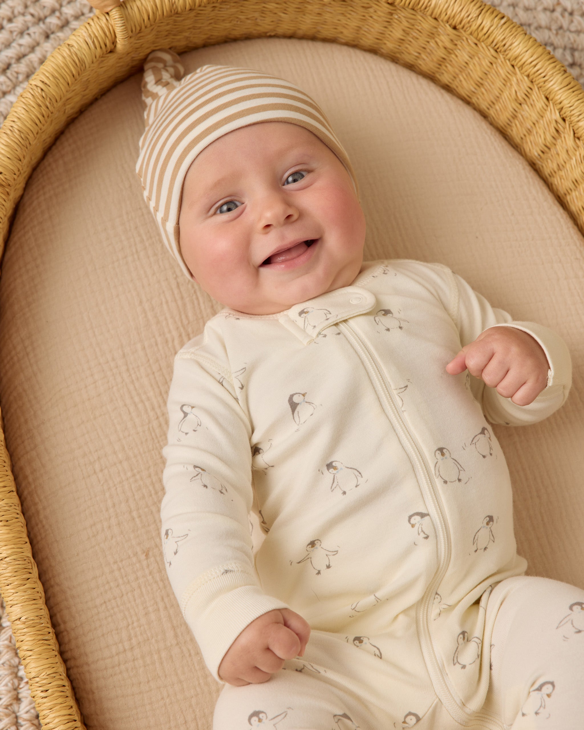 Quincy Mae Zip Long Sleeve Sleeper - Penguins