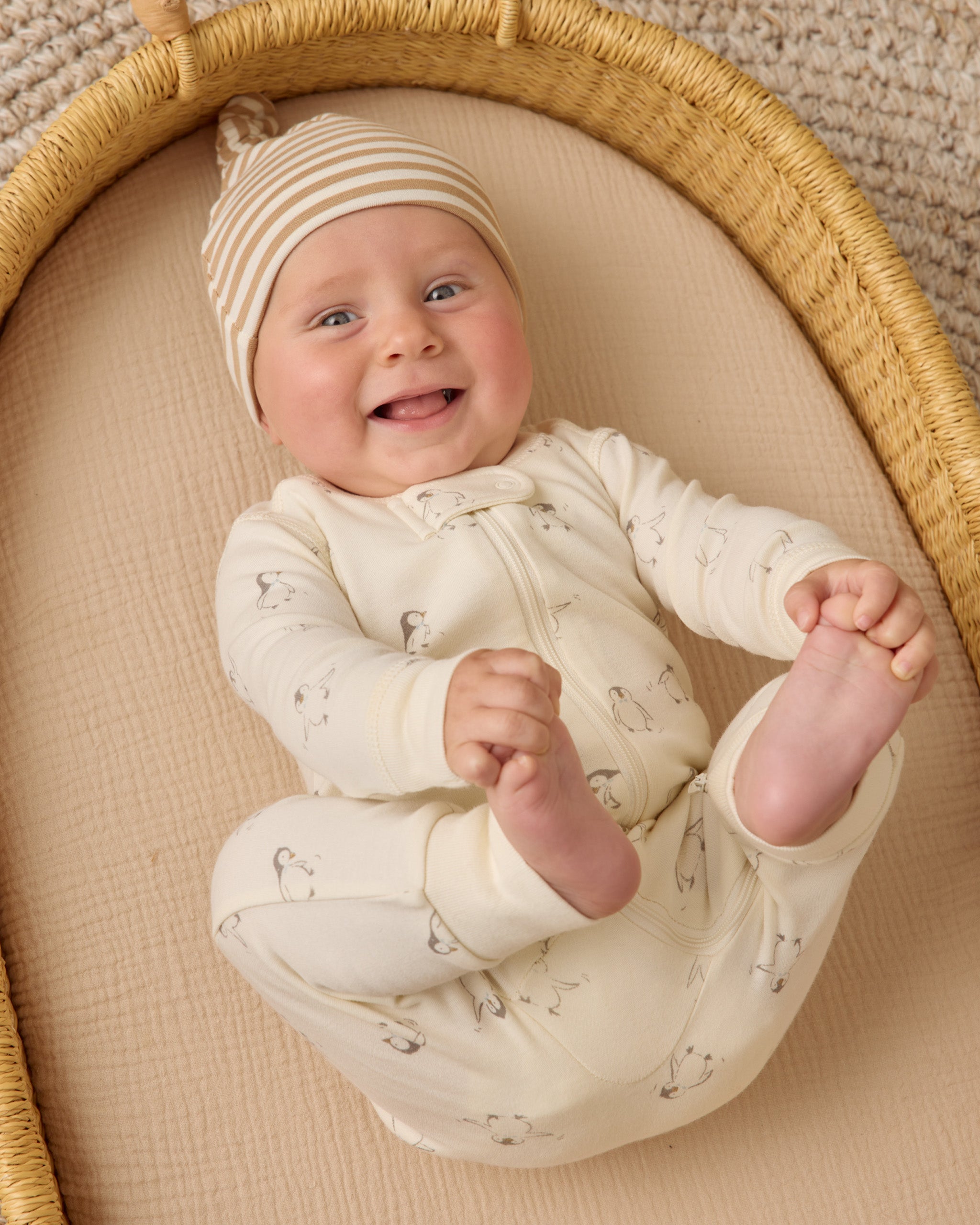 Quincy Mae Zip Long Sleeve Sleeper - Penguins