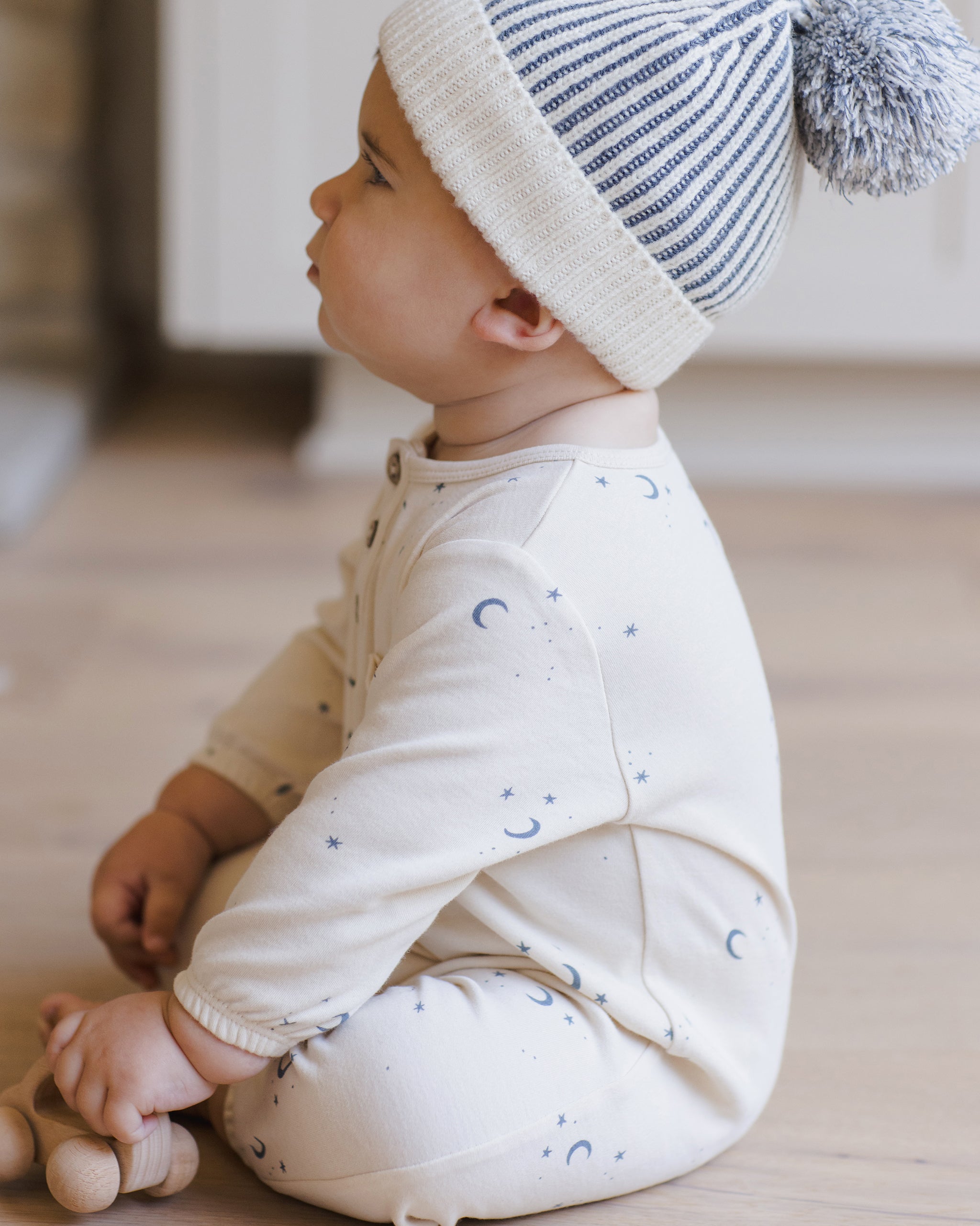 Quincy Mae Long Sleeve Pocket Jumpsuit - Moons