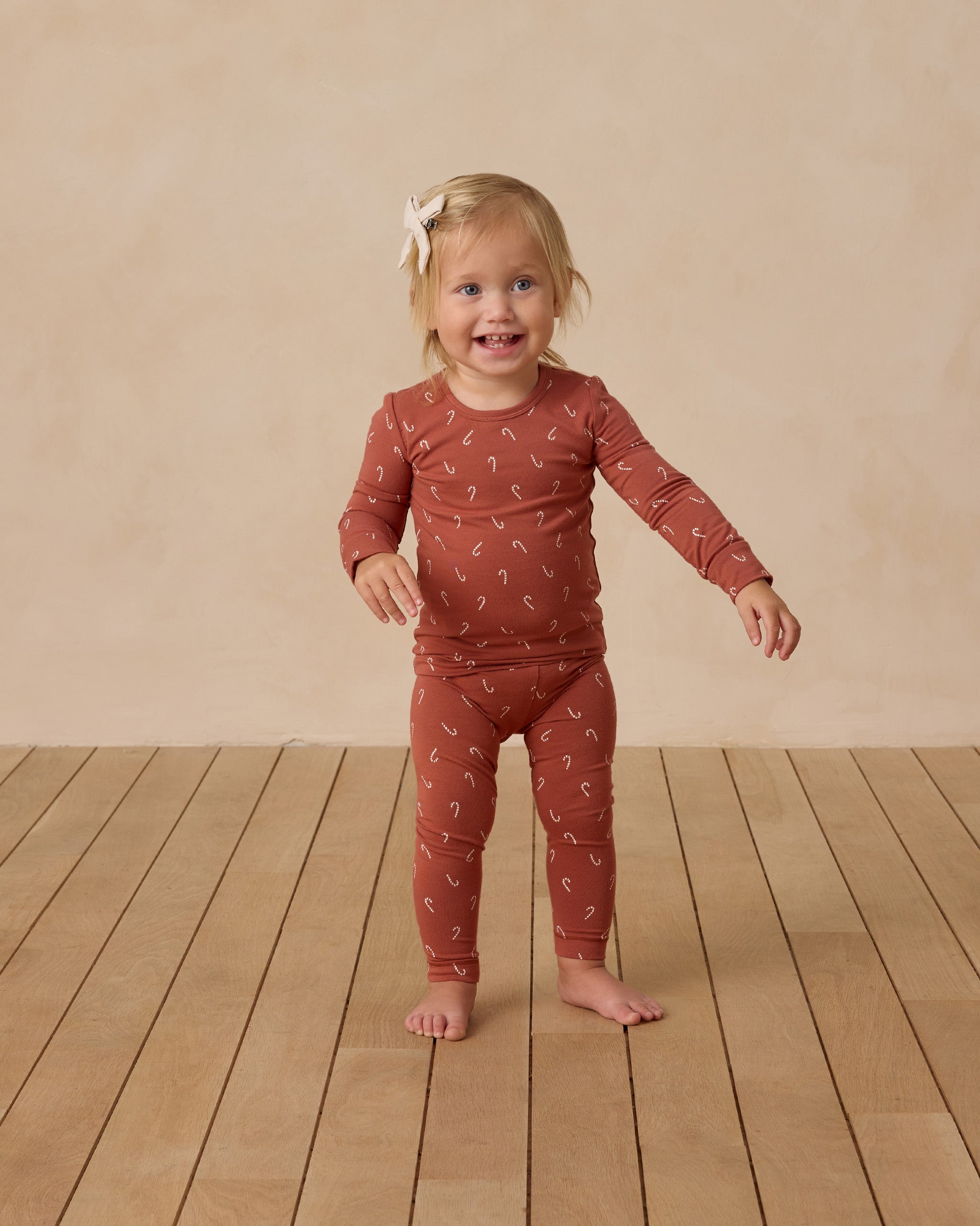 Quincy Mae Bamboo Pajama Set - Candy Canes