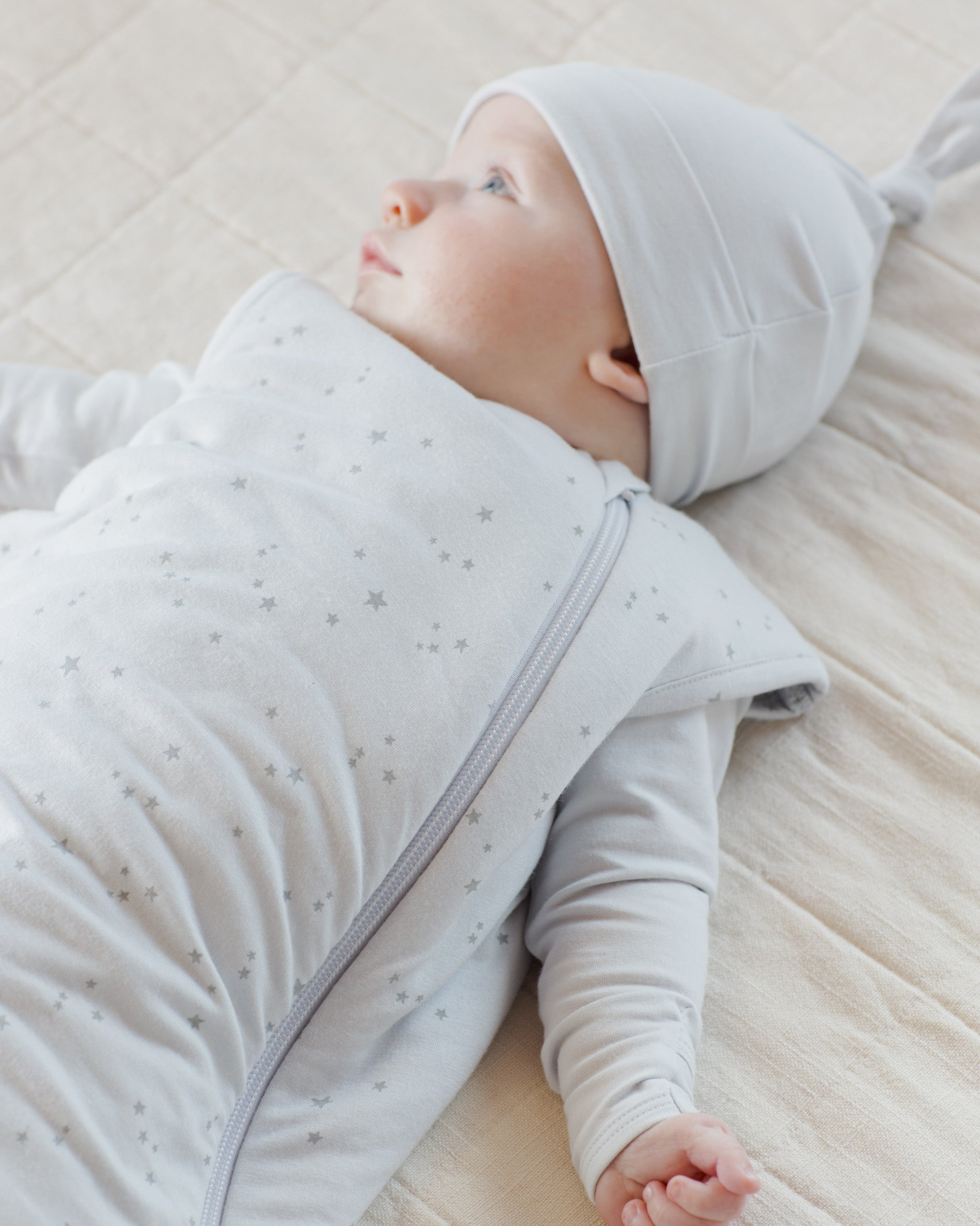 Quincy Mae Modal Sleeping Bag - Stars Fog