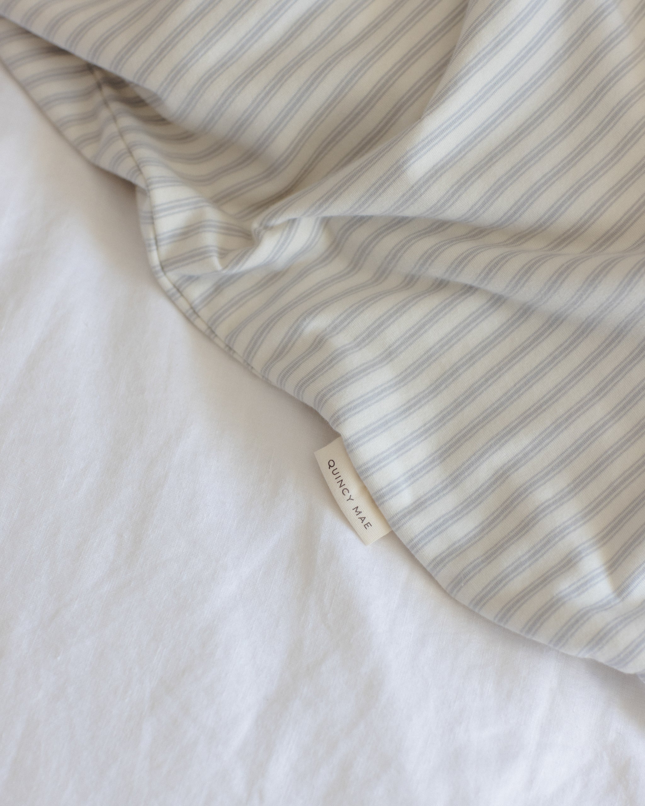 Quincy Mae Jersey Sleep Bag - Cloud Stripe