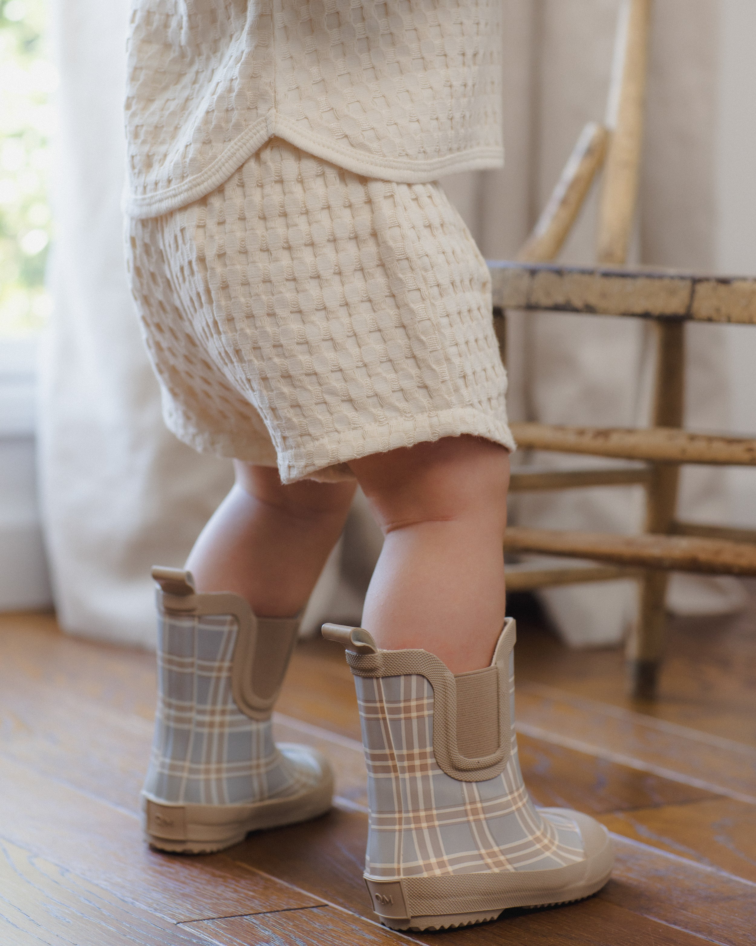Quincy Mae Rain Boots - Blue Plaid