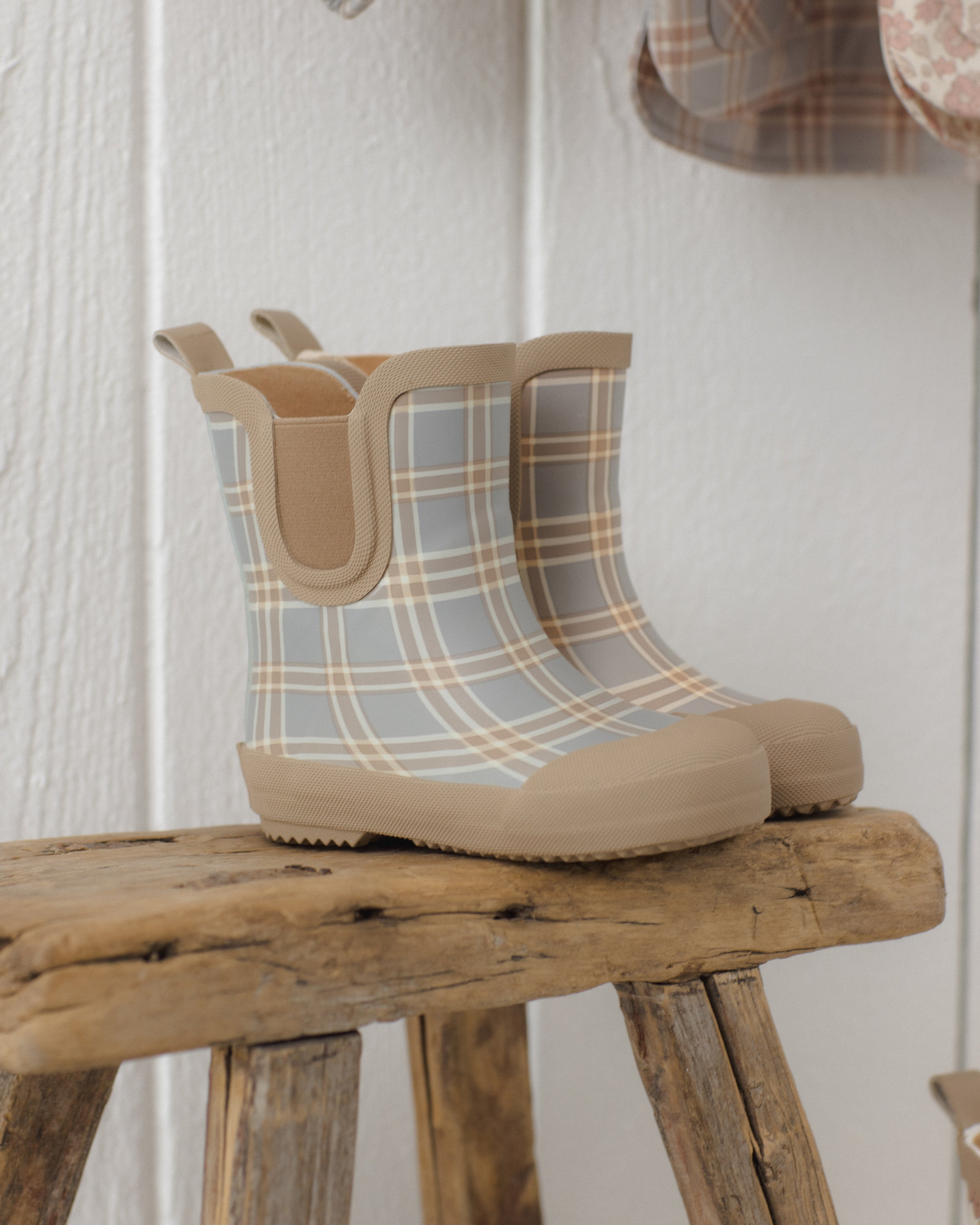 Quincy Mae Rain Boots - Blue Plaid