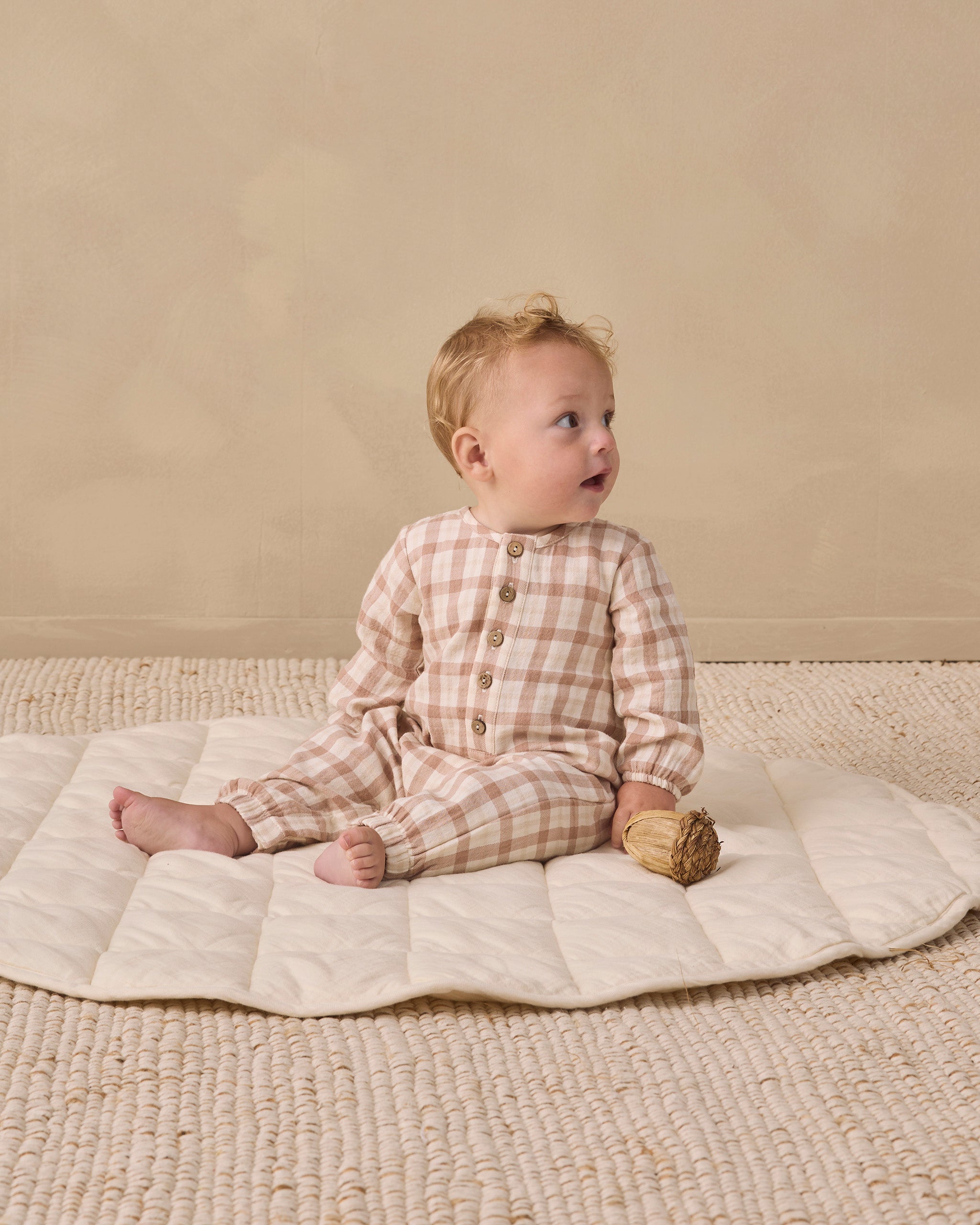 Quincy Mae Woven Jumpsuit - Rustic Plaid