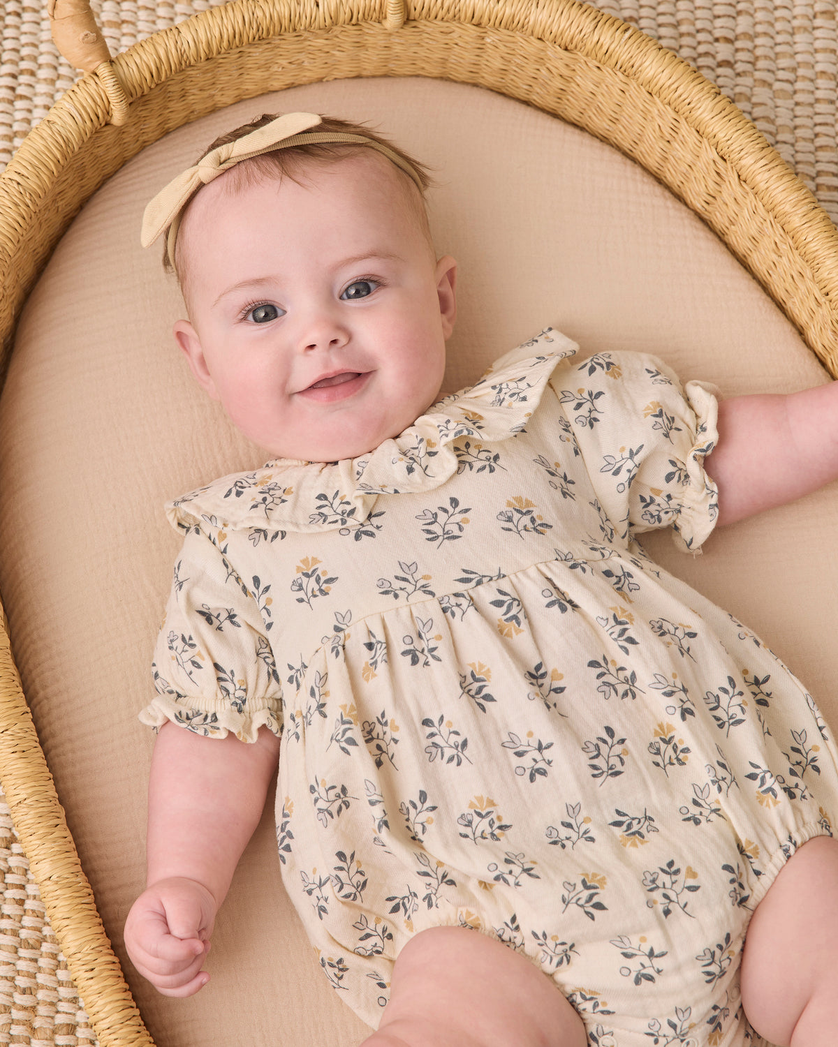 Quincy Mae Collared Romper - French Floral