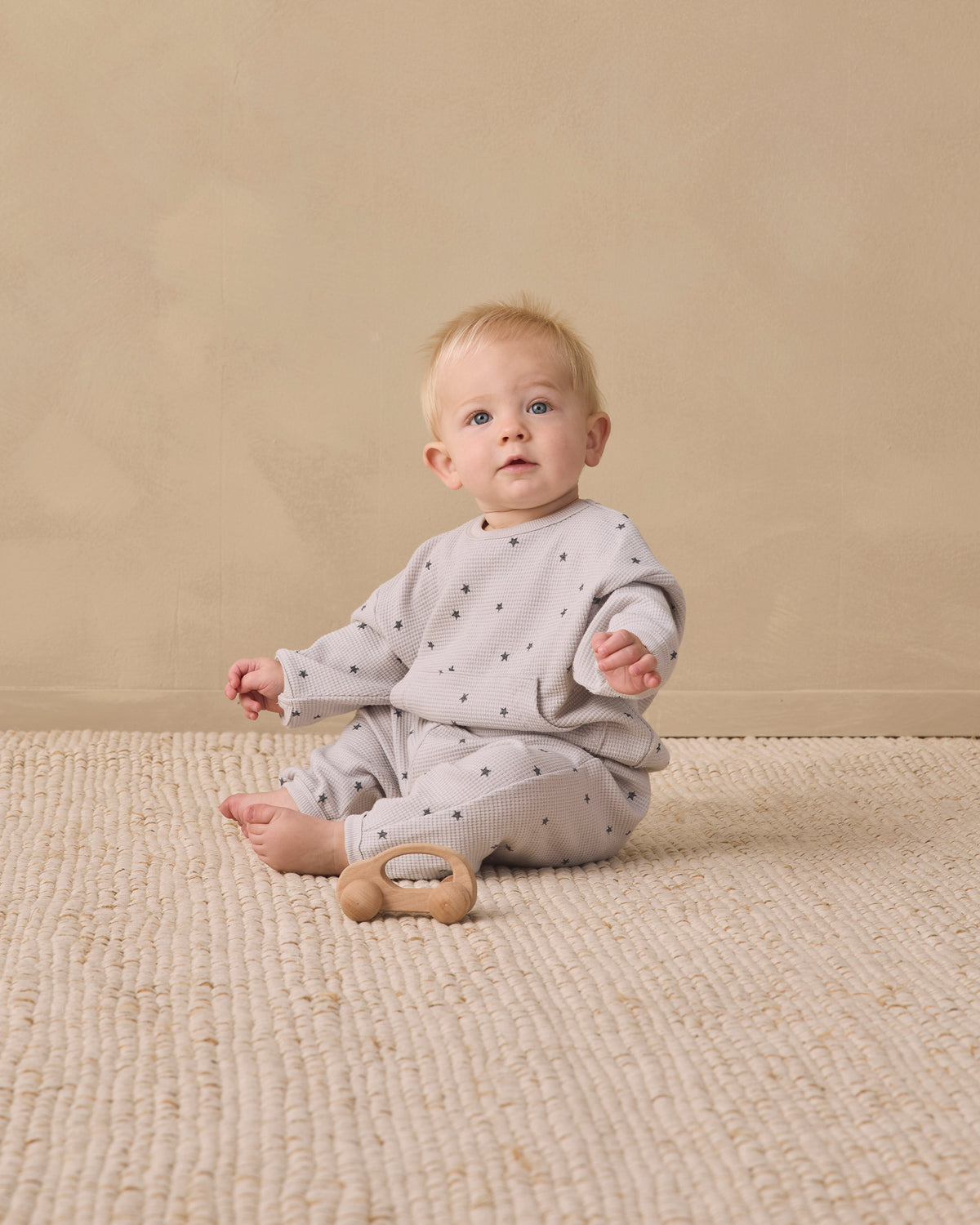 Quincy Mae Waffle Slouch Set - Stars
