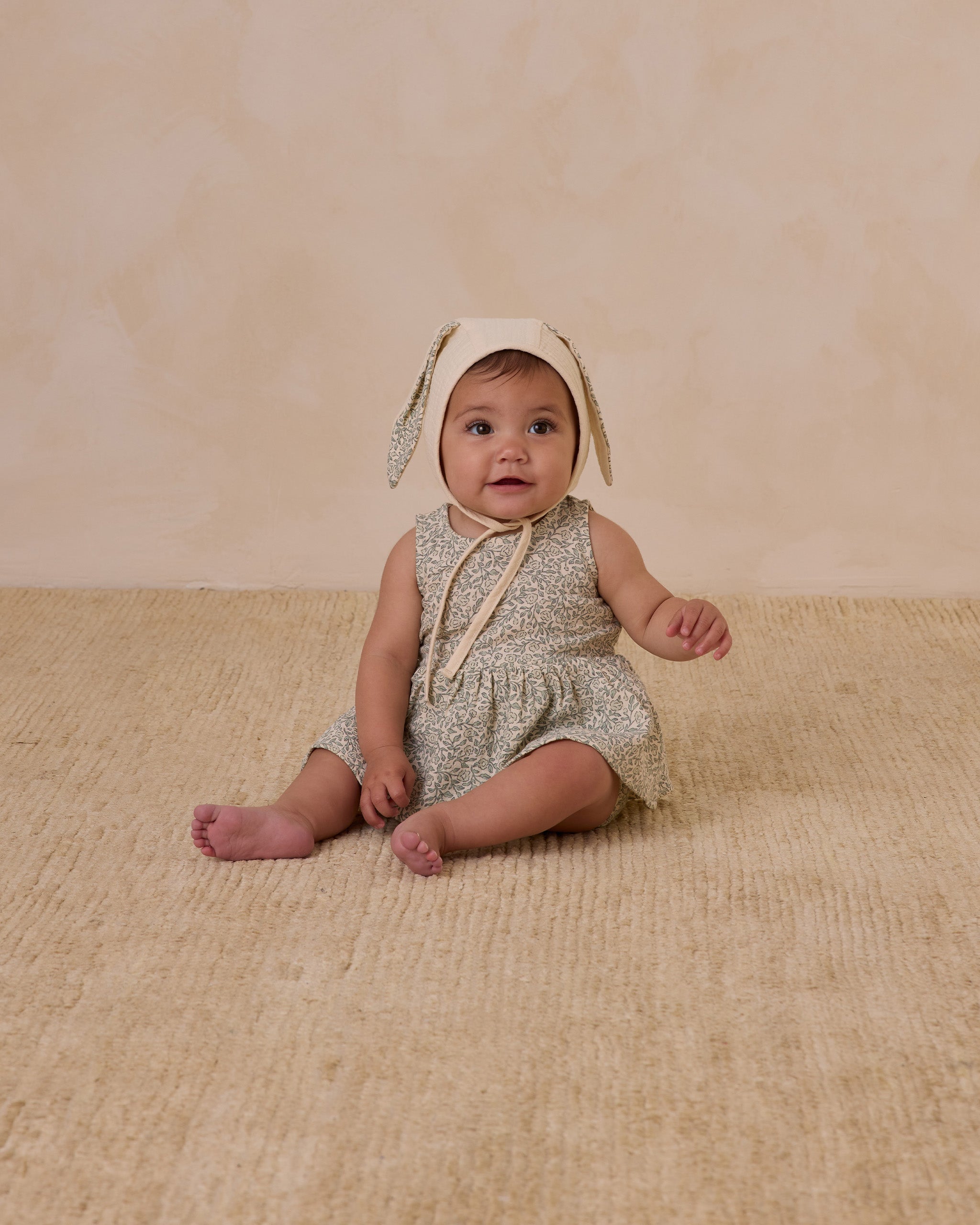 Quincy Mae Bunny Bonnet - Green Garden