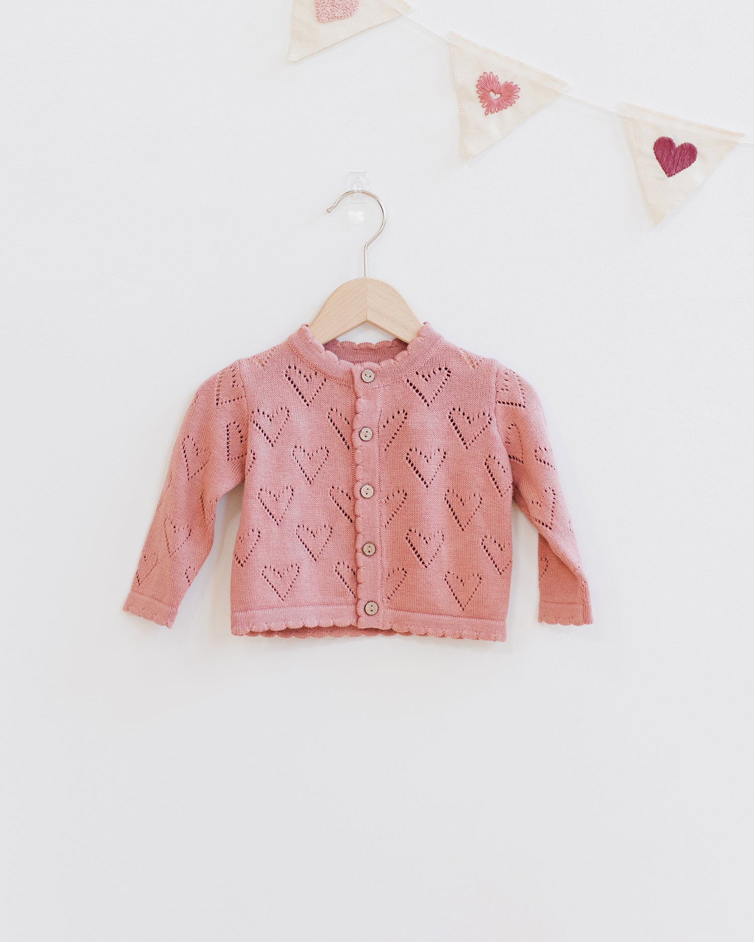 Quincy Mae Knit Cardigan - Lipstick
