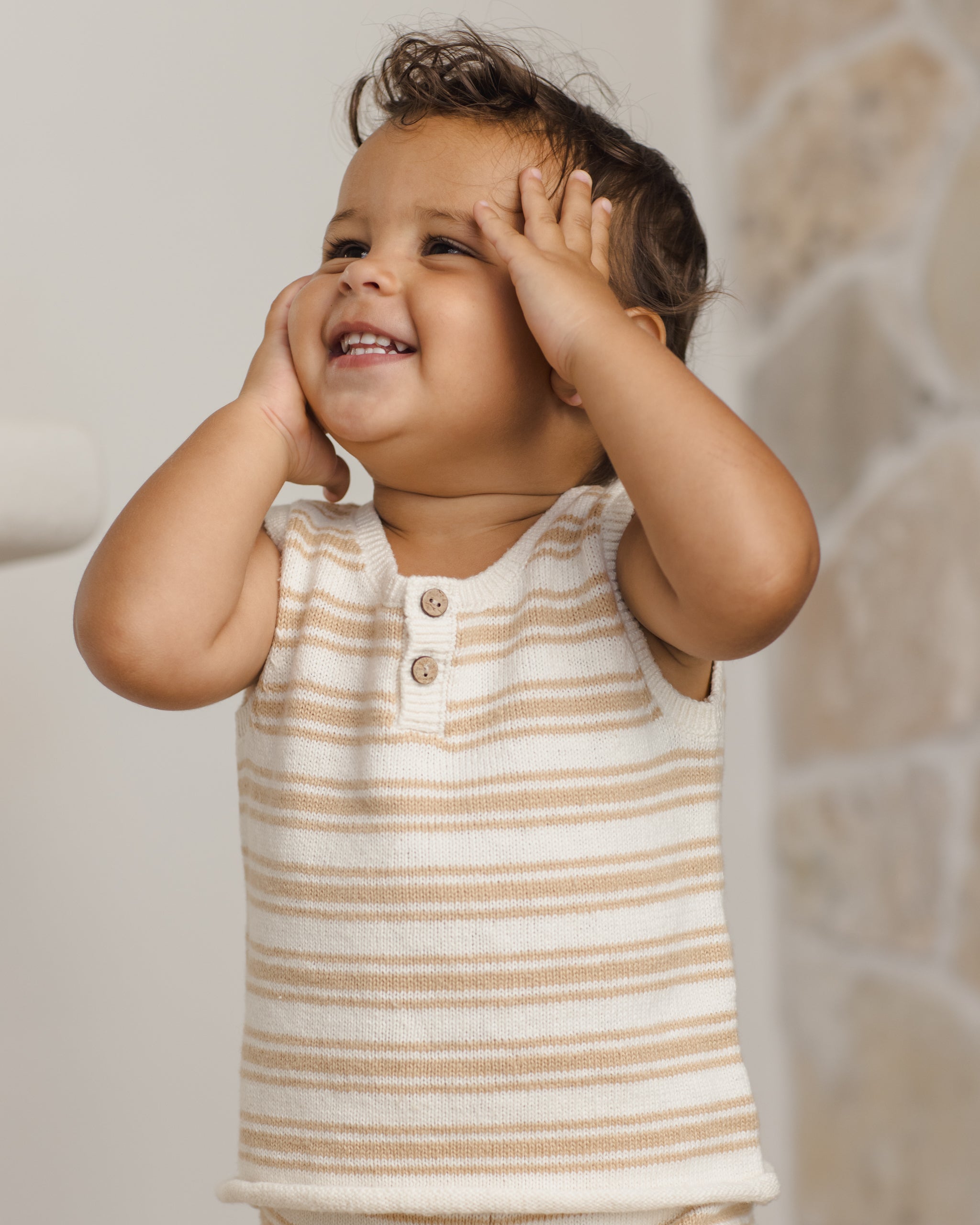 Quincy Mae Taylor Knit Set - Butterscotch Stripe