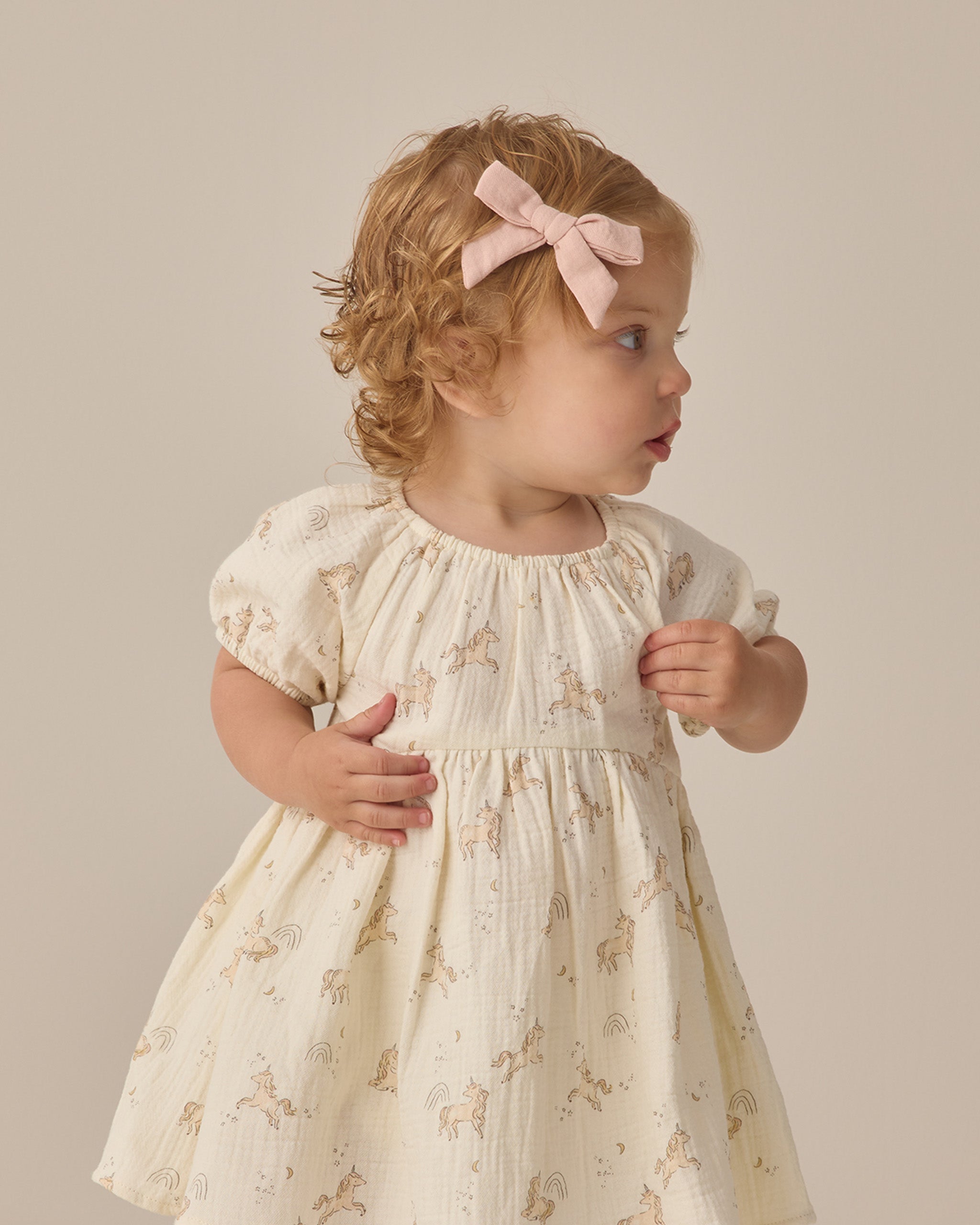 Quincy Mae Bow W. Clip, Set Of 3 - Sky, Blush, Poppy