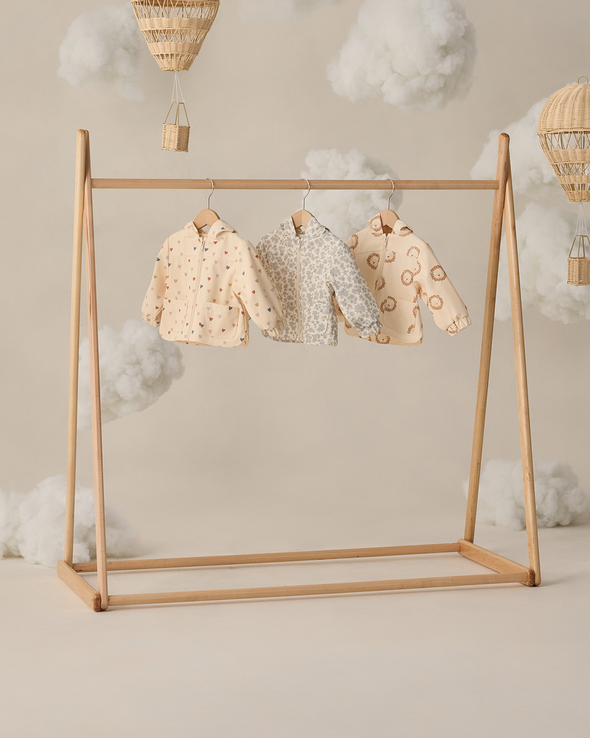 Quincy Mae Rain Coat - Confetti Heart Small