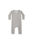 Quincy Mae Ribbed Baby Jumpsuit - Lagoon Micro Stripe
