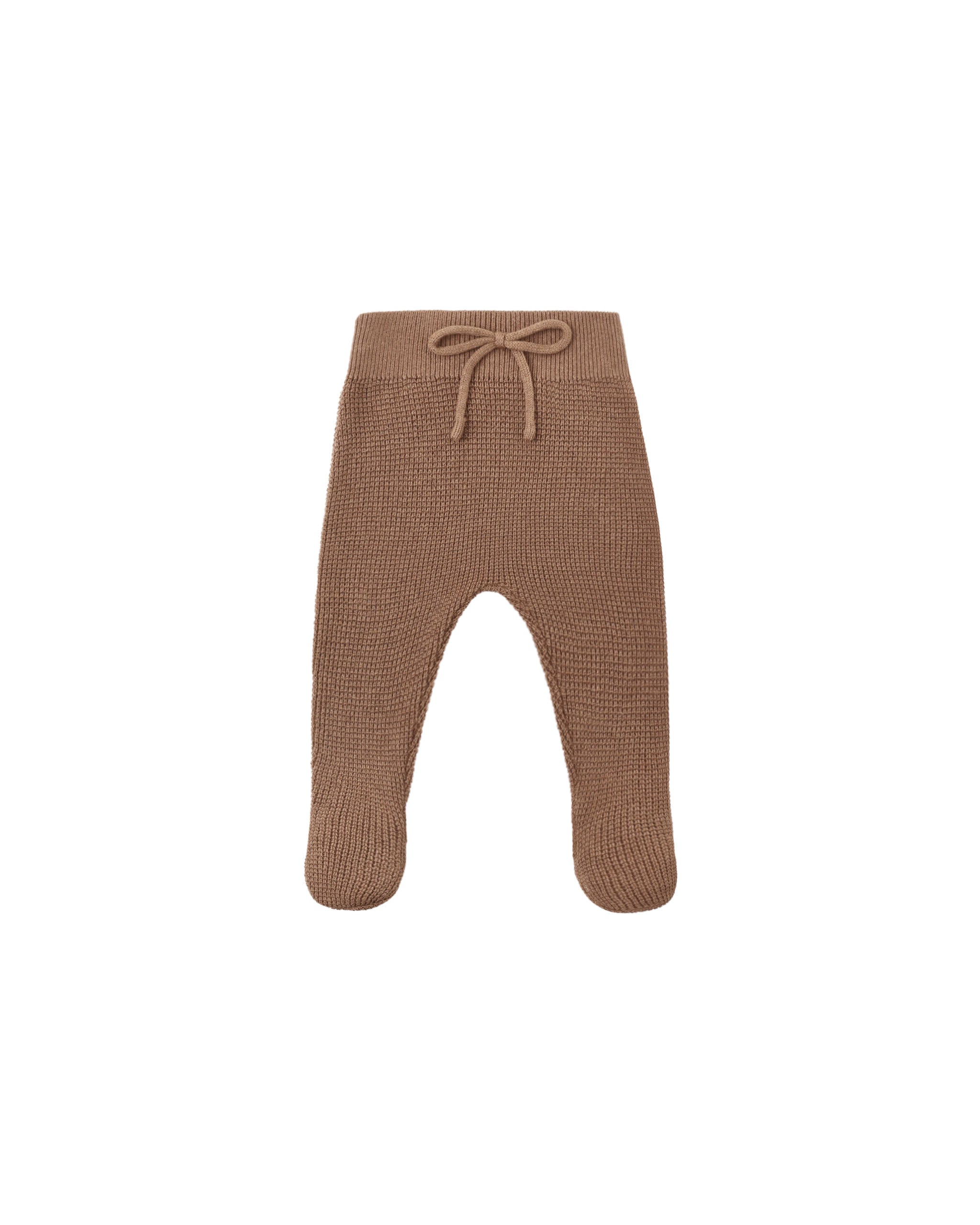 Quincy Mae Footed Knit Pant - Cocoa