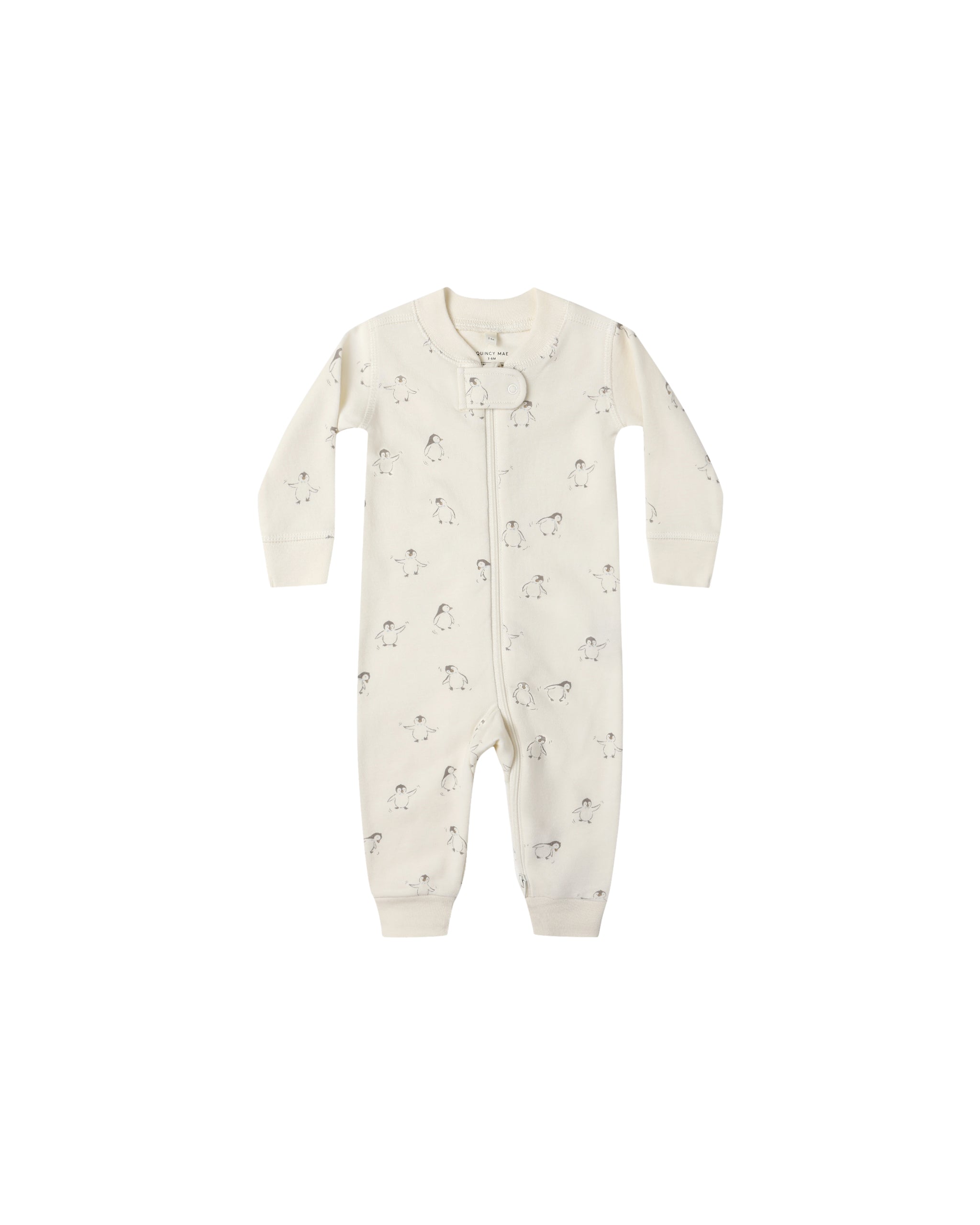 Quincy Mae Zip Long Sleeve Sleeper - Penguins