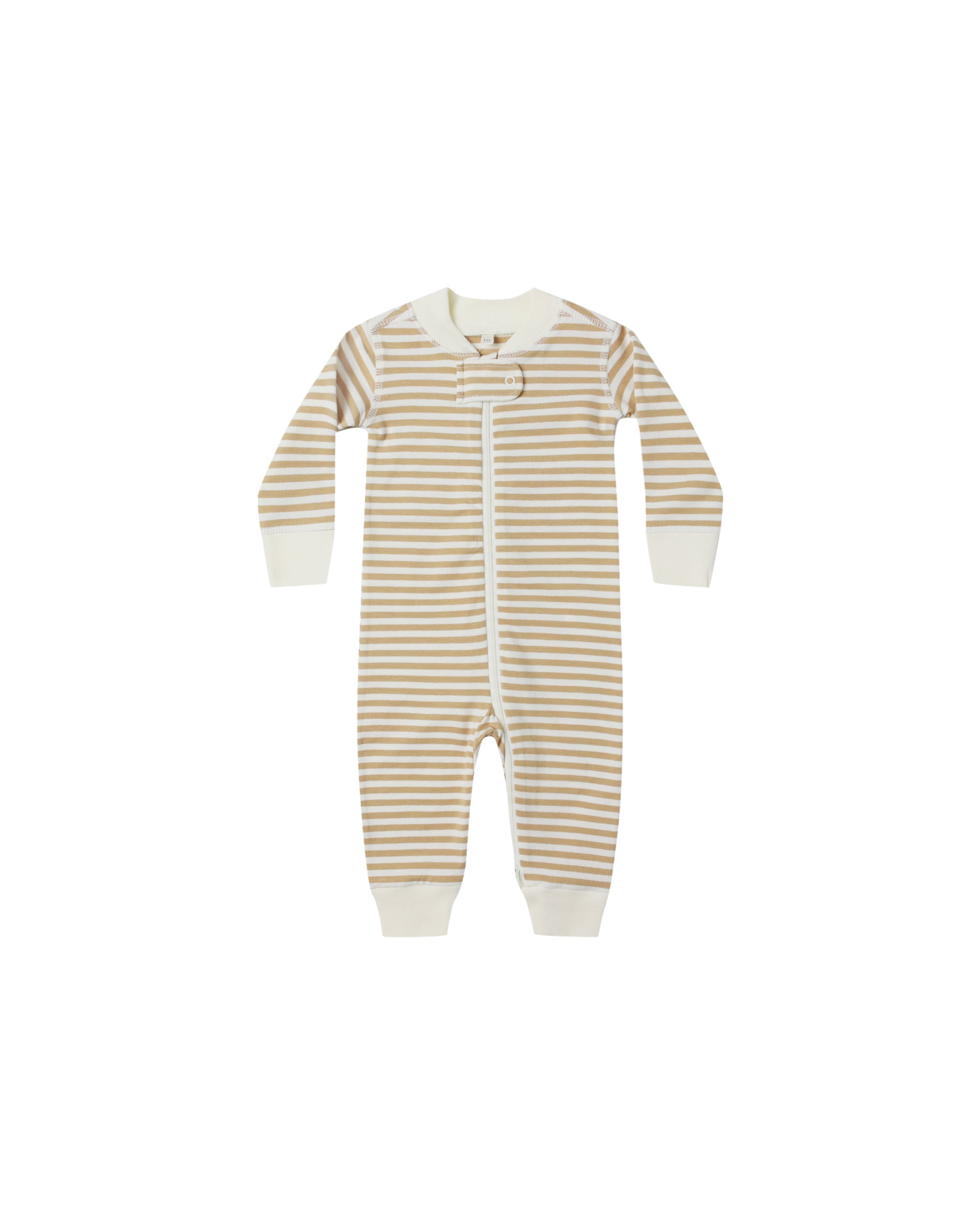 Quincy Mae Zip Long Sleeve Sleeper - Gold Stripe