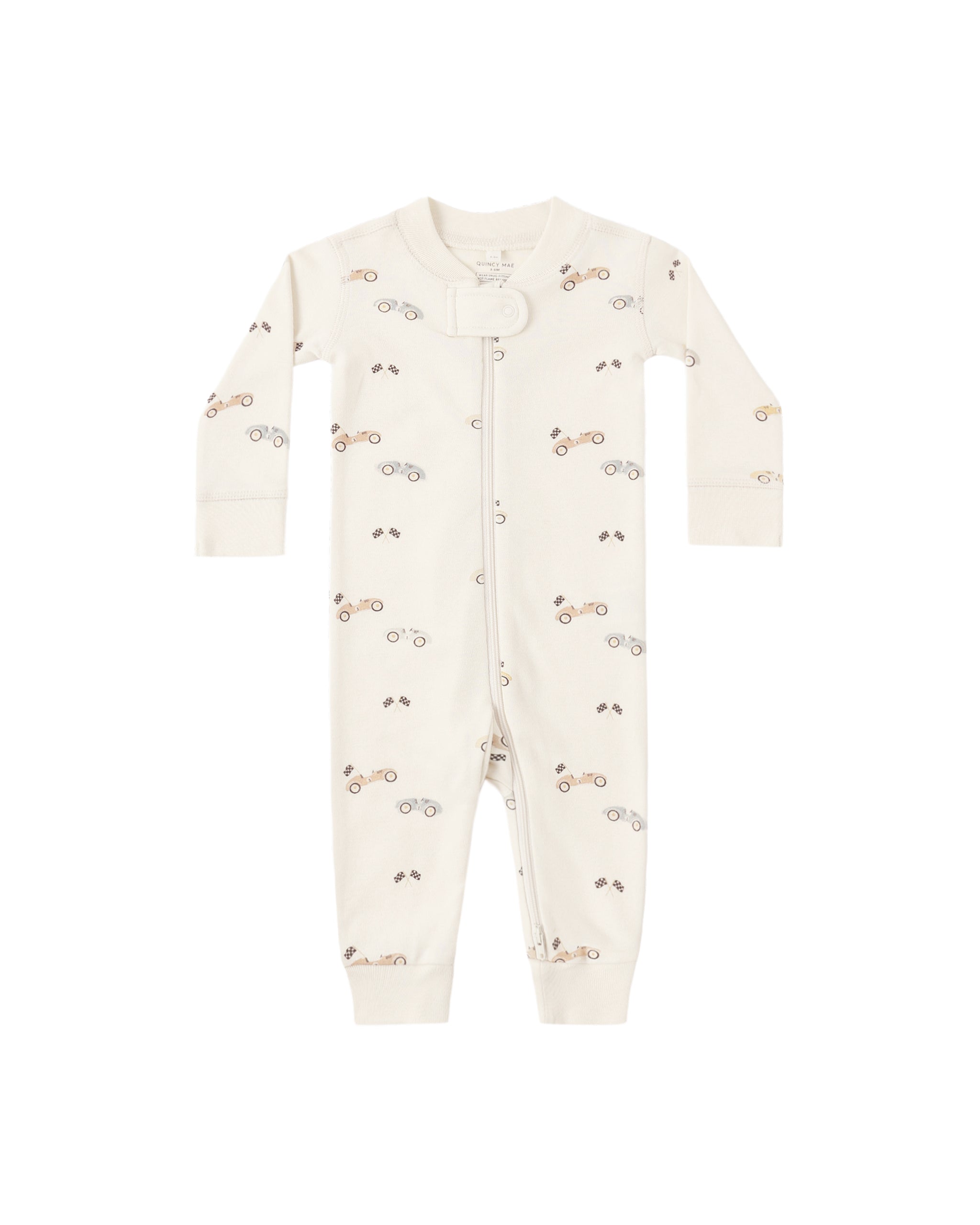 Quincy Mae Zip Longsleeve Sleeper - Race Car