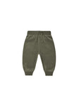 Quincy Mae Velour Relaxed Sweatpant - Forest