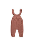 Quincy Mae Pointelle Knit Overalls - Berry