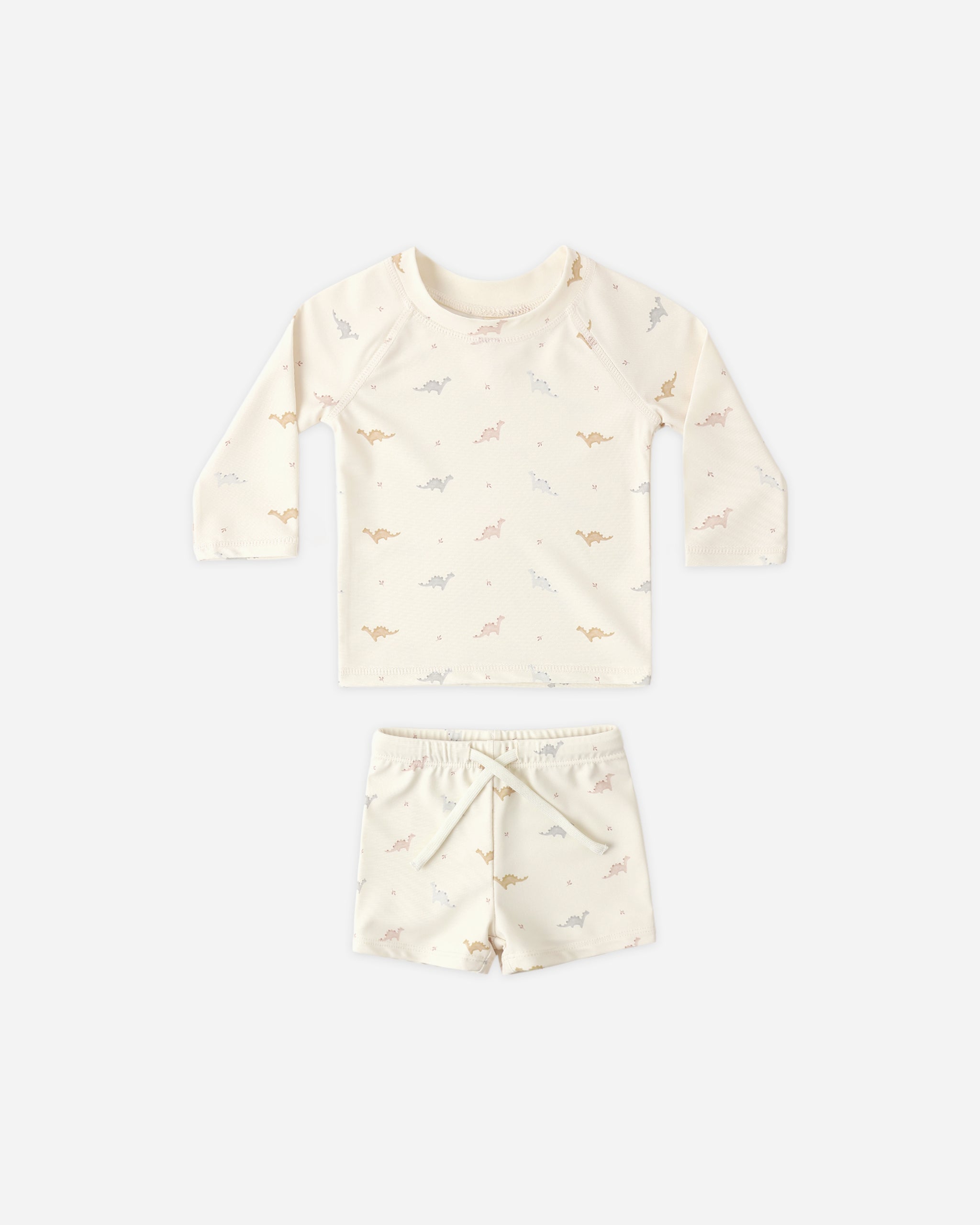 Quincy Mae Finn Rashguard + Short Set - Dino