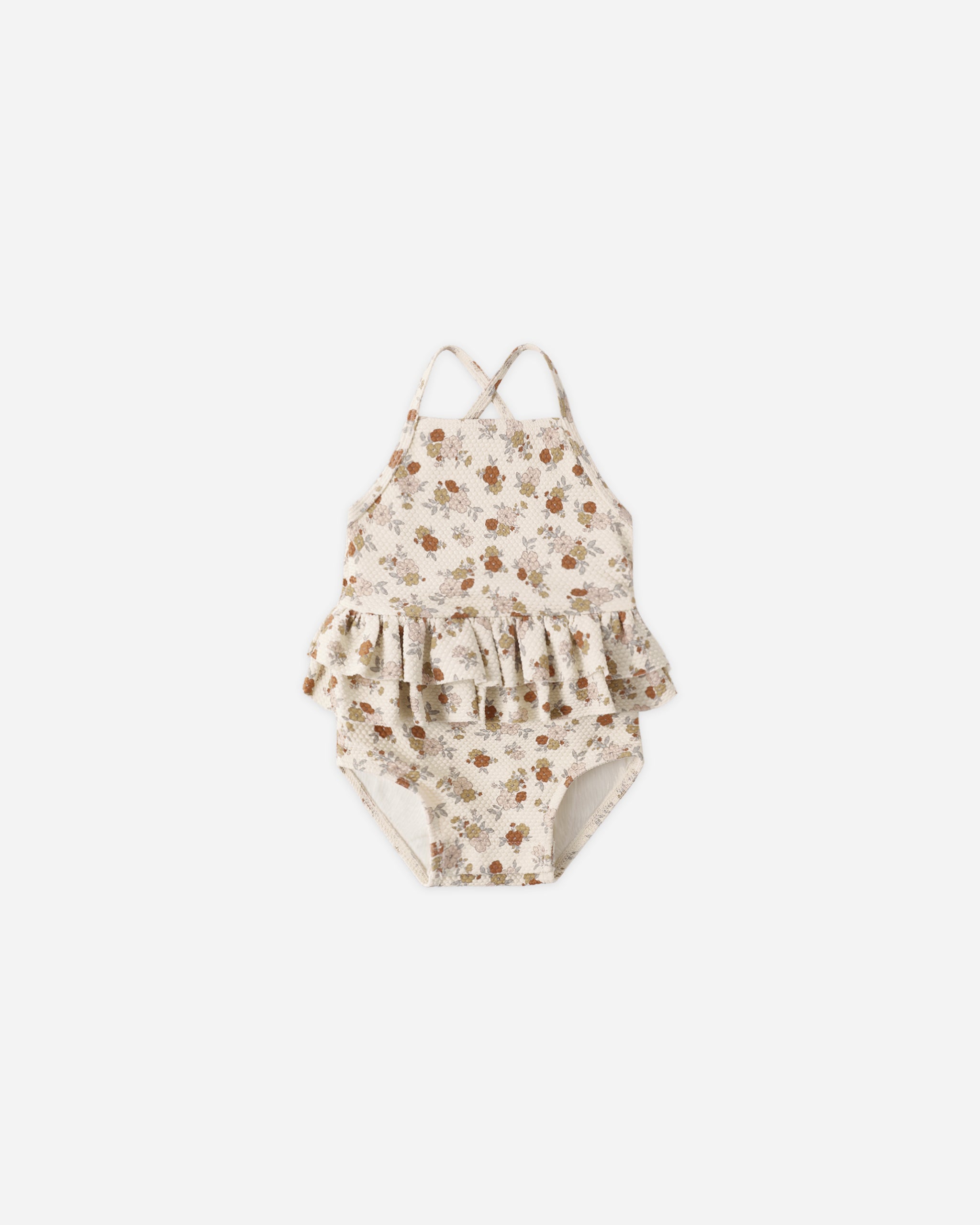 Quincy Mae Ruffled One Piece Swimsuit - Bloom