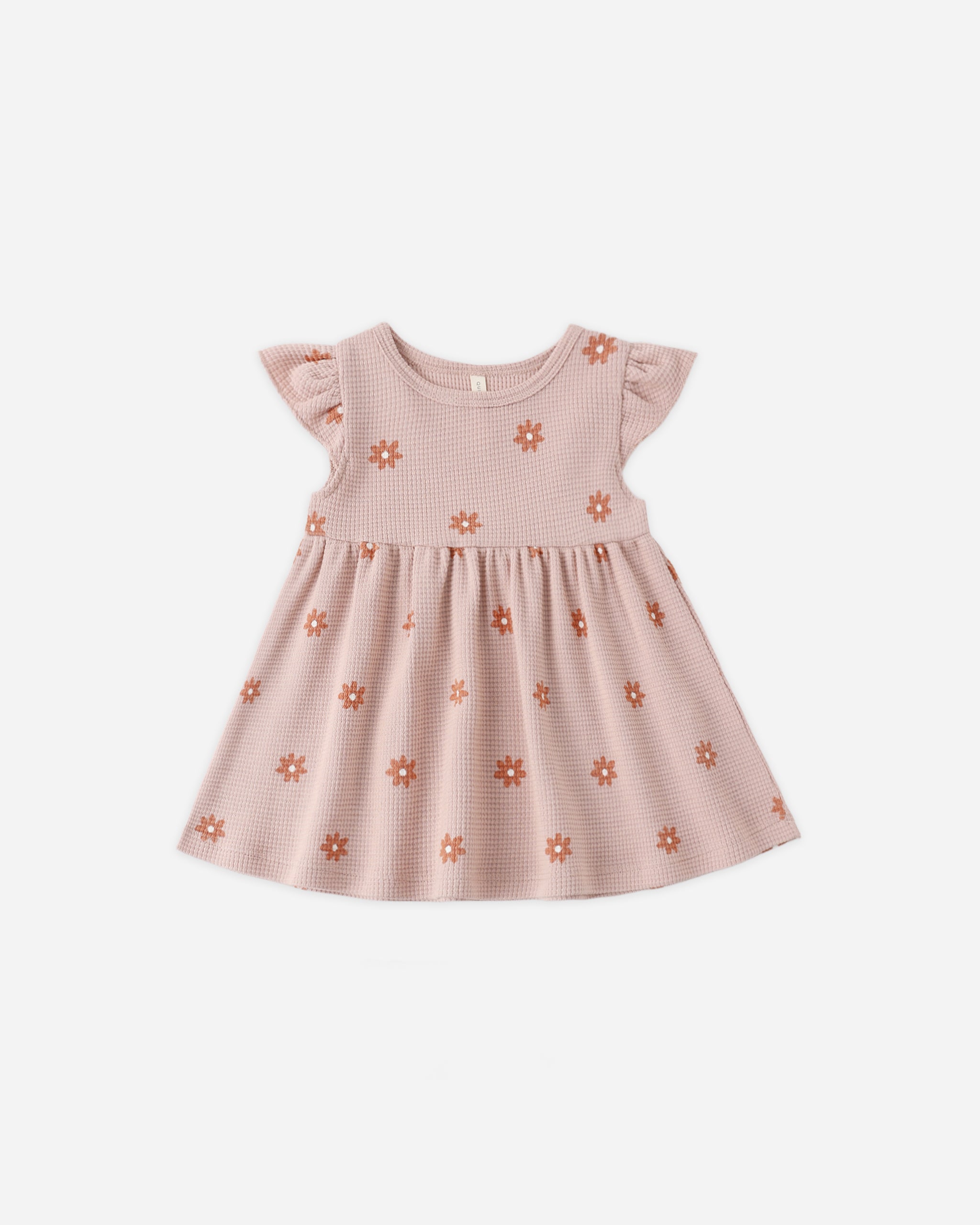 Quincy Mae Flutter Sleeve Dress - Pink Daisy
