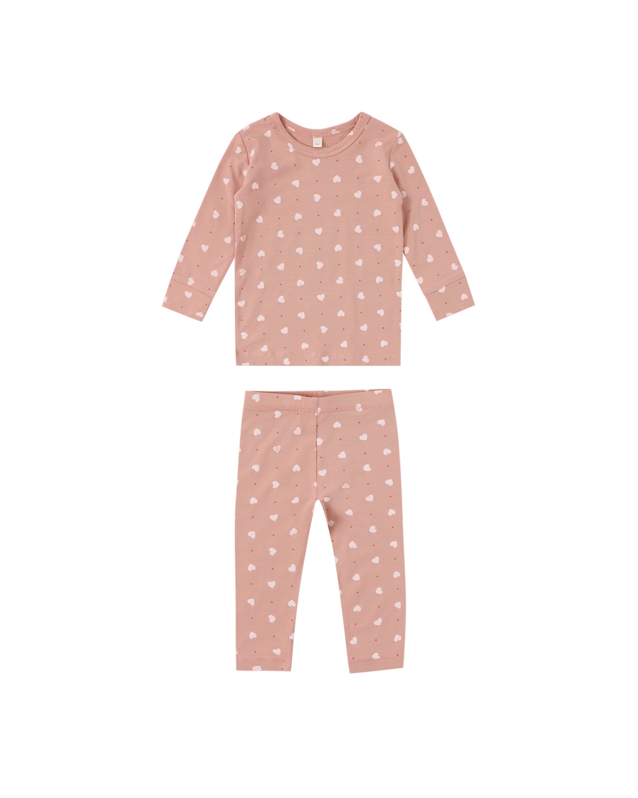 Quincy Mae Bamboo Pajama - Pink Hearts