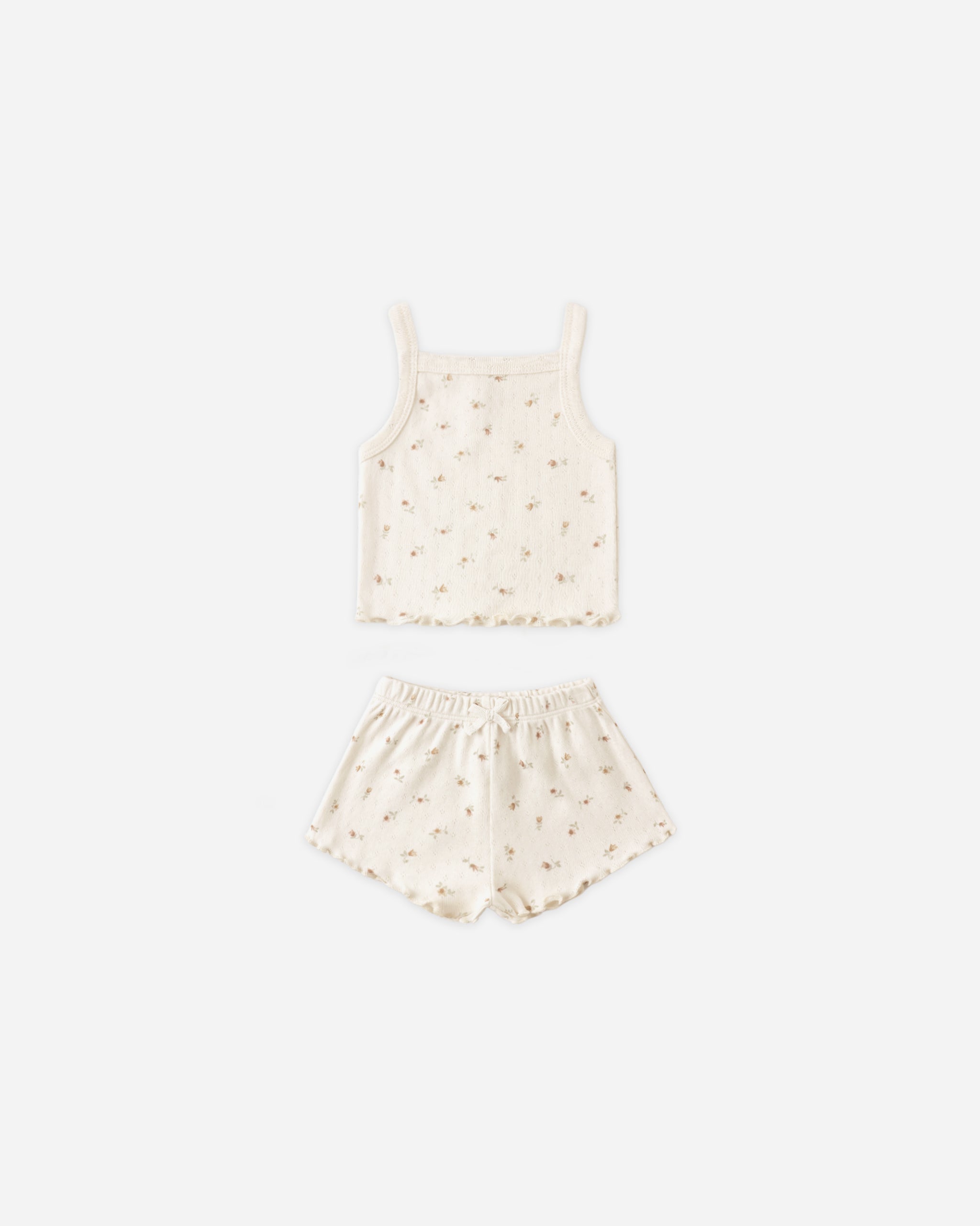 Quincy Mae Pointelle Tank + Shortie Set - Petit Fleur