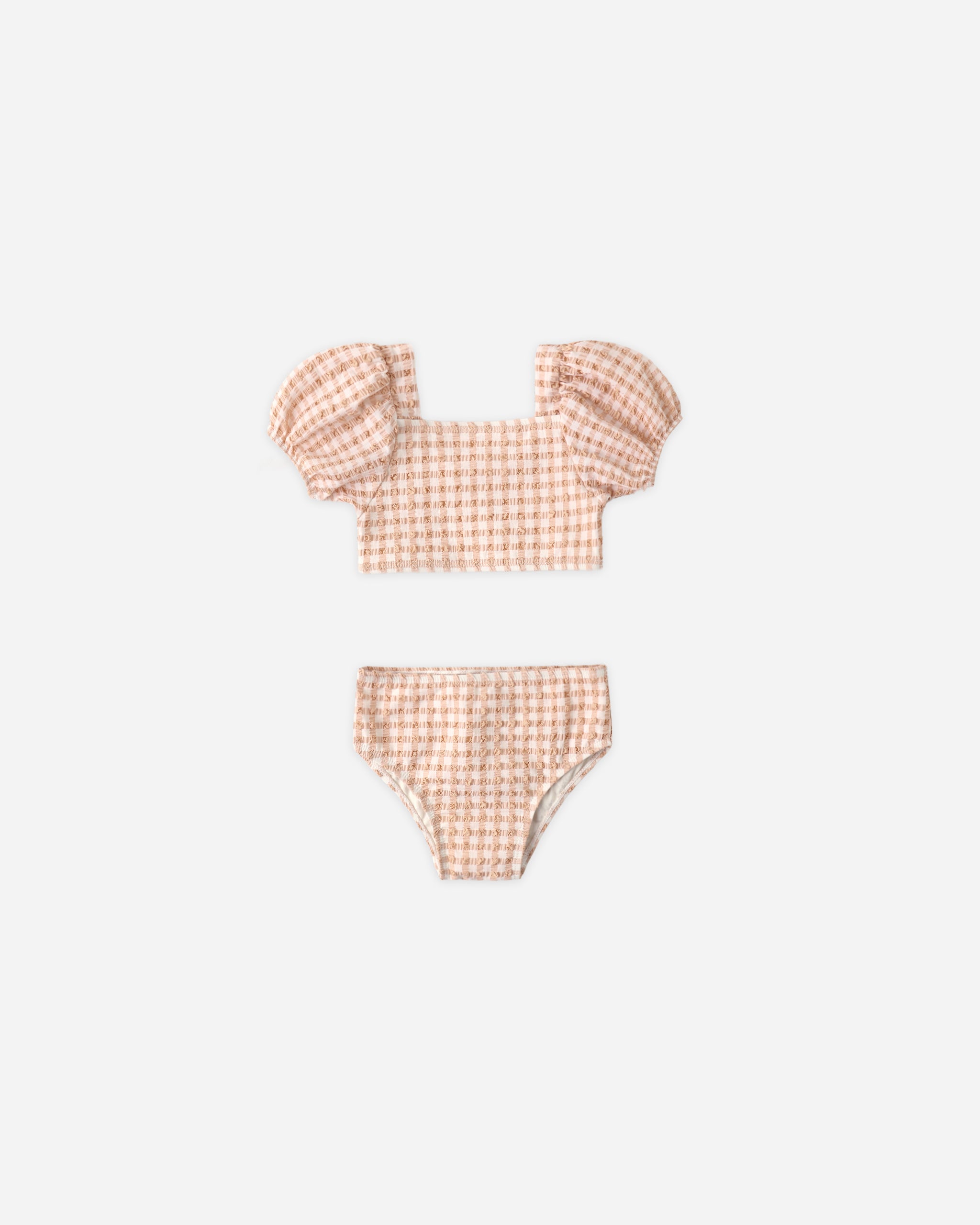 Quincy Mae Zippy Two-Piece - Melon Check