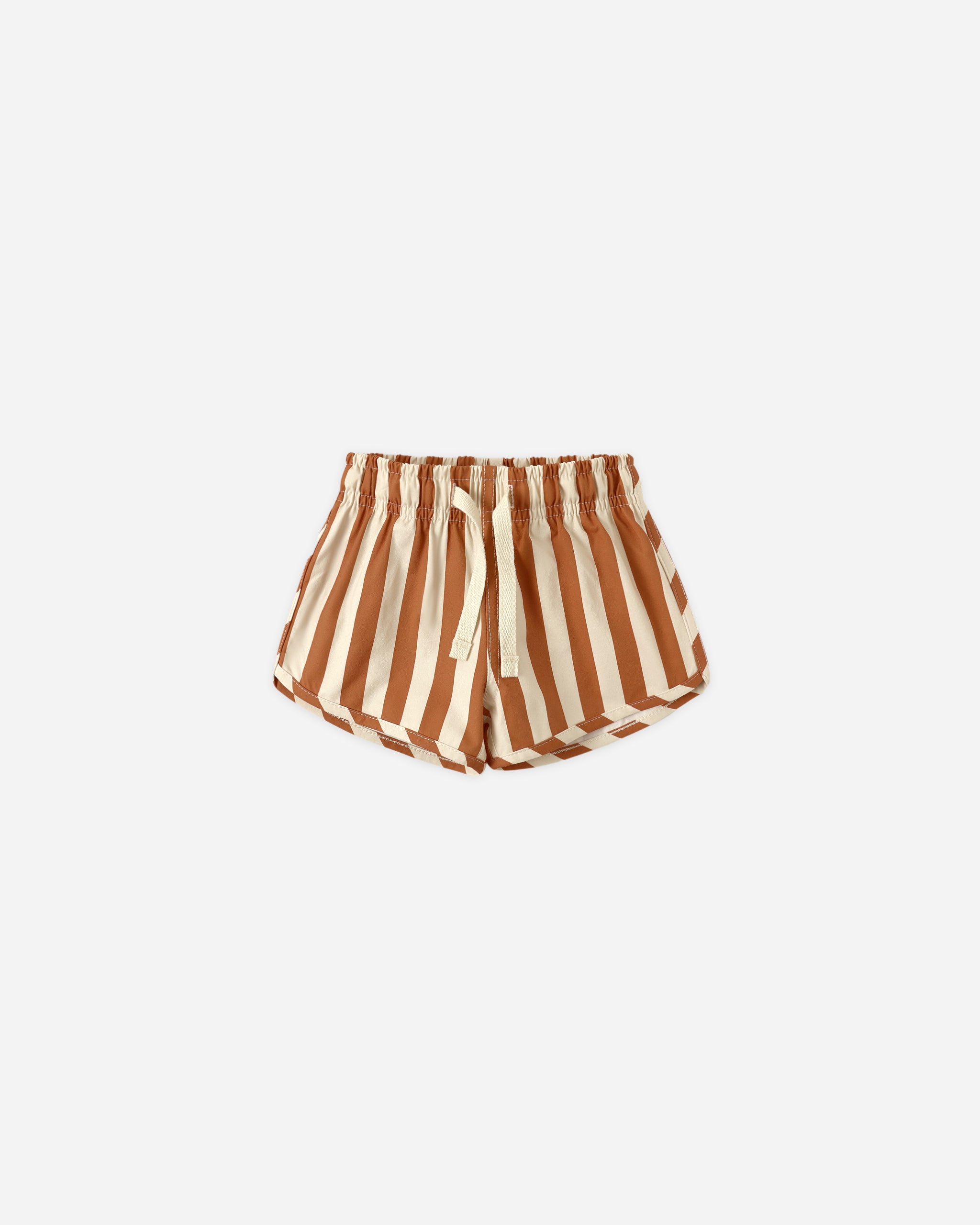 Quincy Mae Boys Swim Short - Retro Poppy Stripe