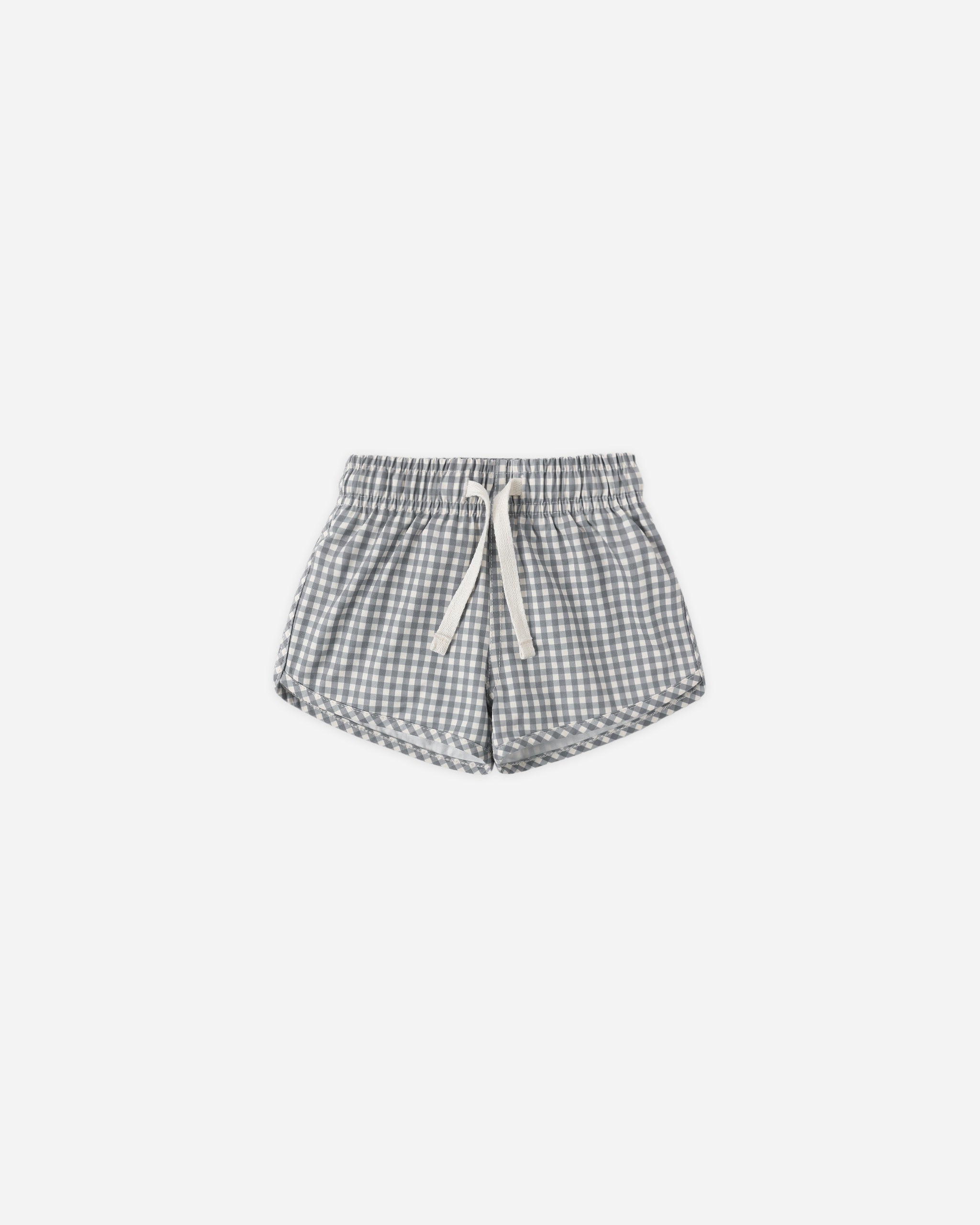 Quincy Mae Boys Swim Short - Ocean Gingham