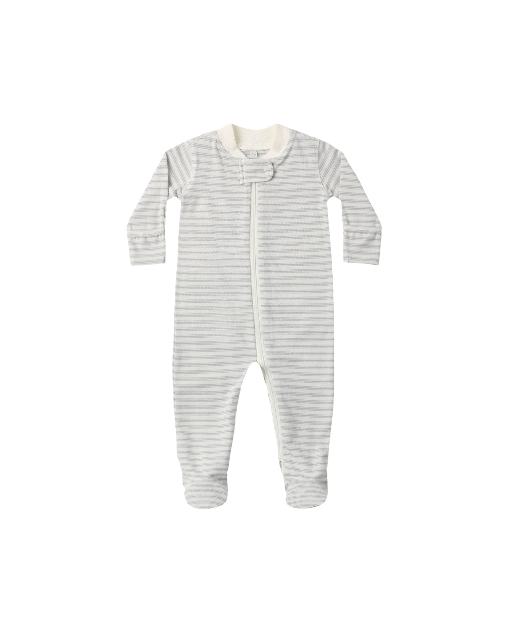 Quincy Mae Zip Long Sleeve Sleeper Footie - Cloud Stripe