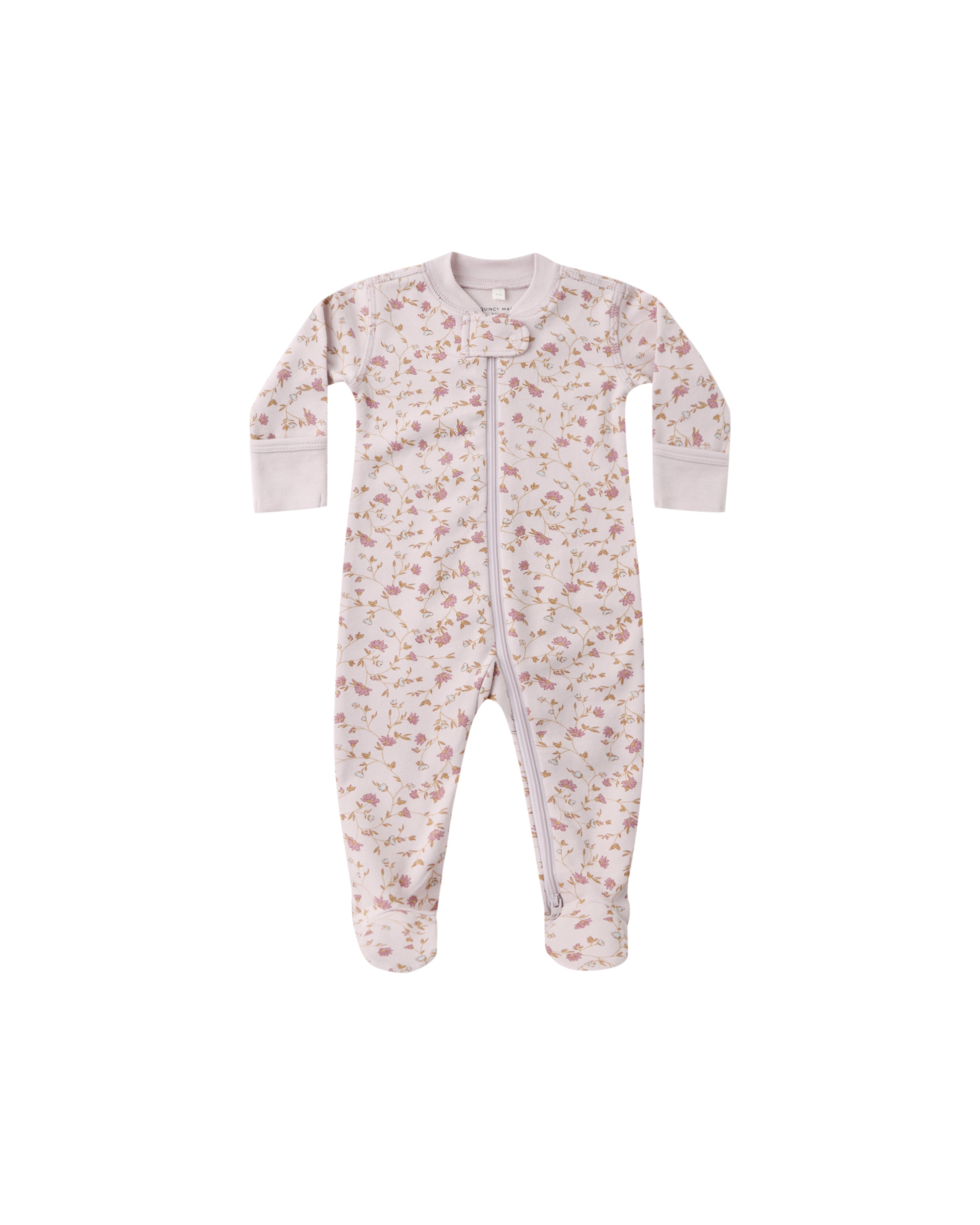 Quincy Mae Zip Long Sleeve Sleeper Footie - Garden