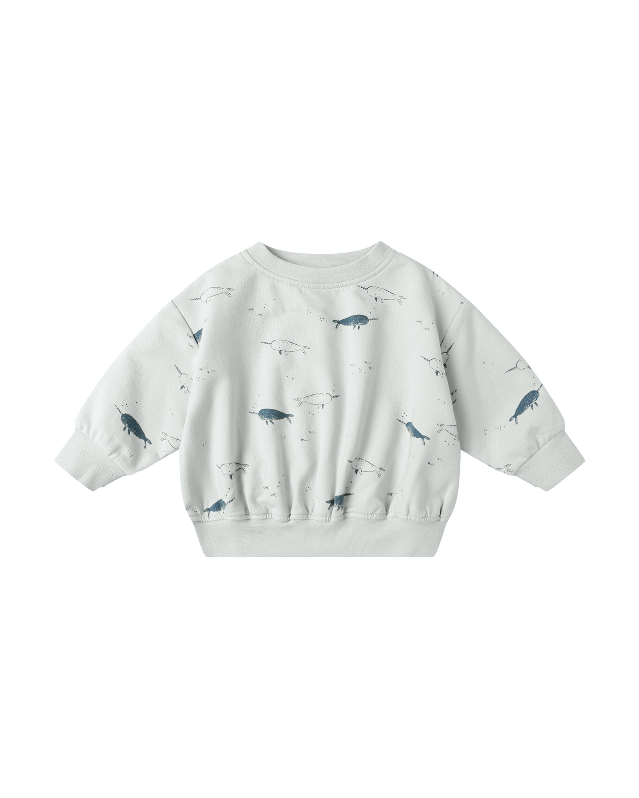Quincy Mae Relaxed Fleece Sweatshirt - Narwhals