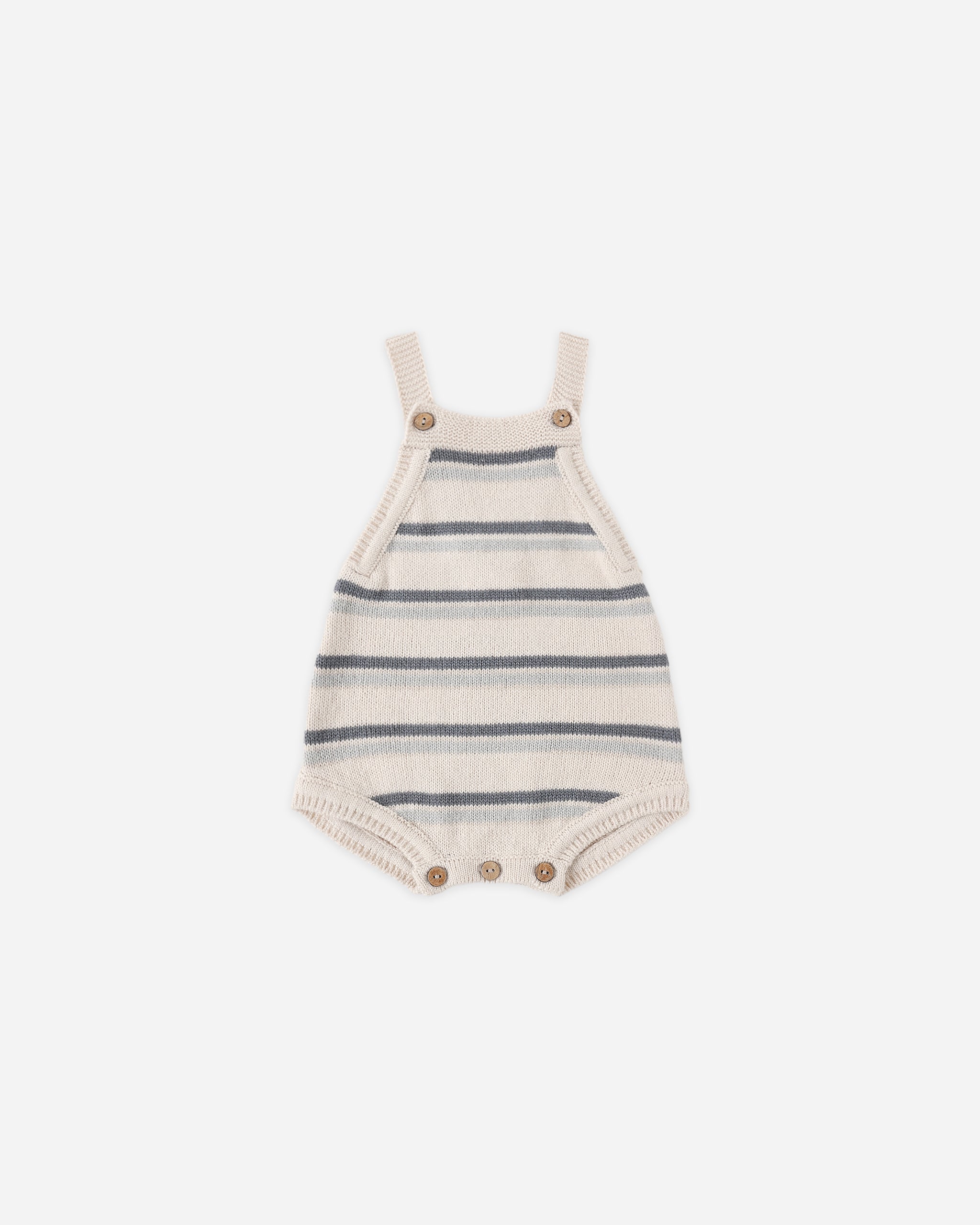 Quincy Mae Tatum Romper - Ocean Stripe